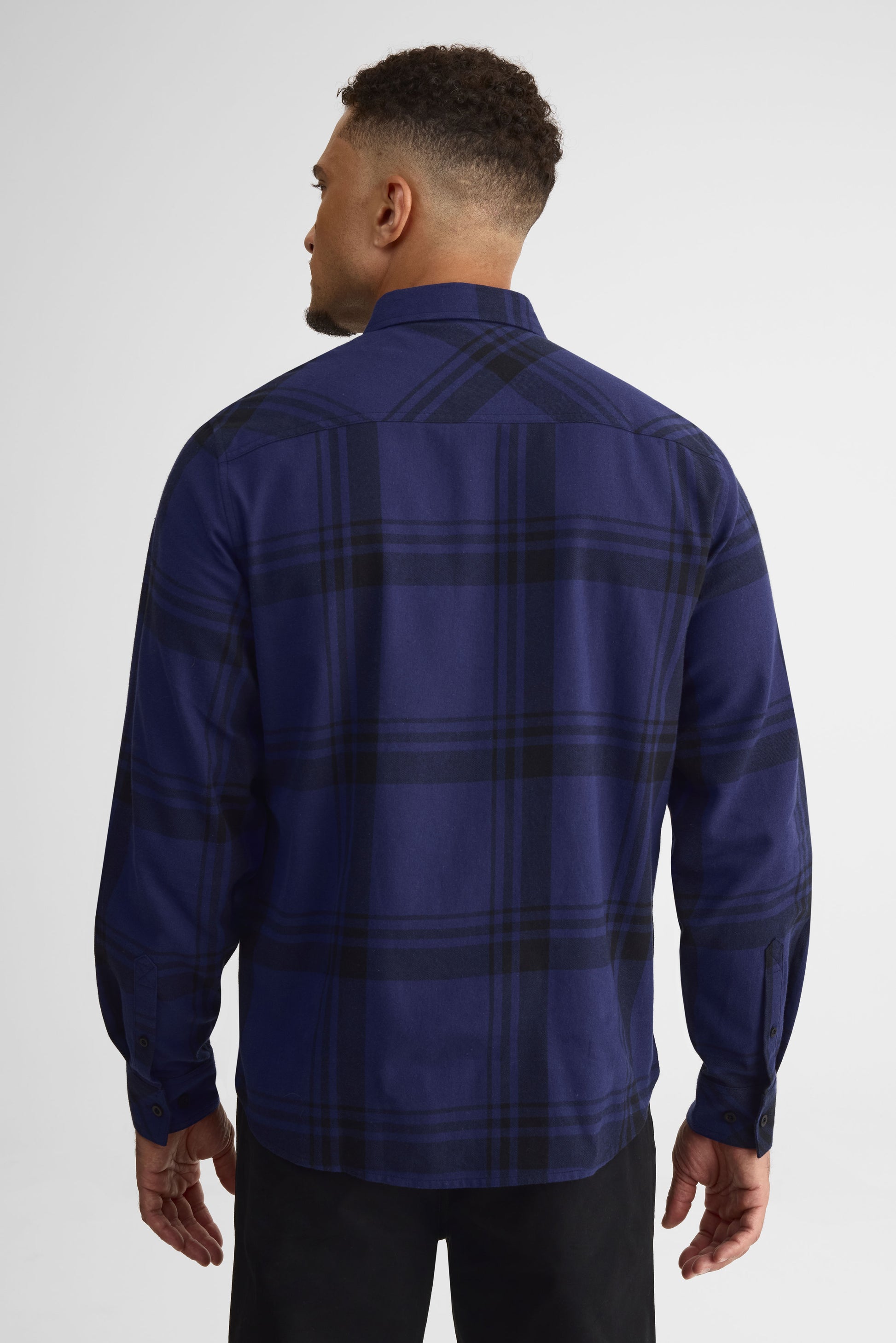 Chemise à manches longues en plaid - Homme && MARIN/MULTI