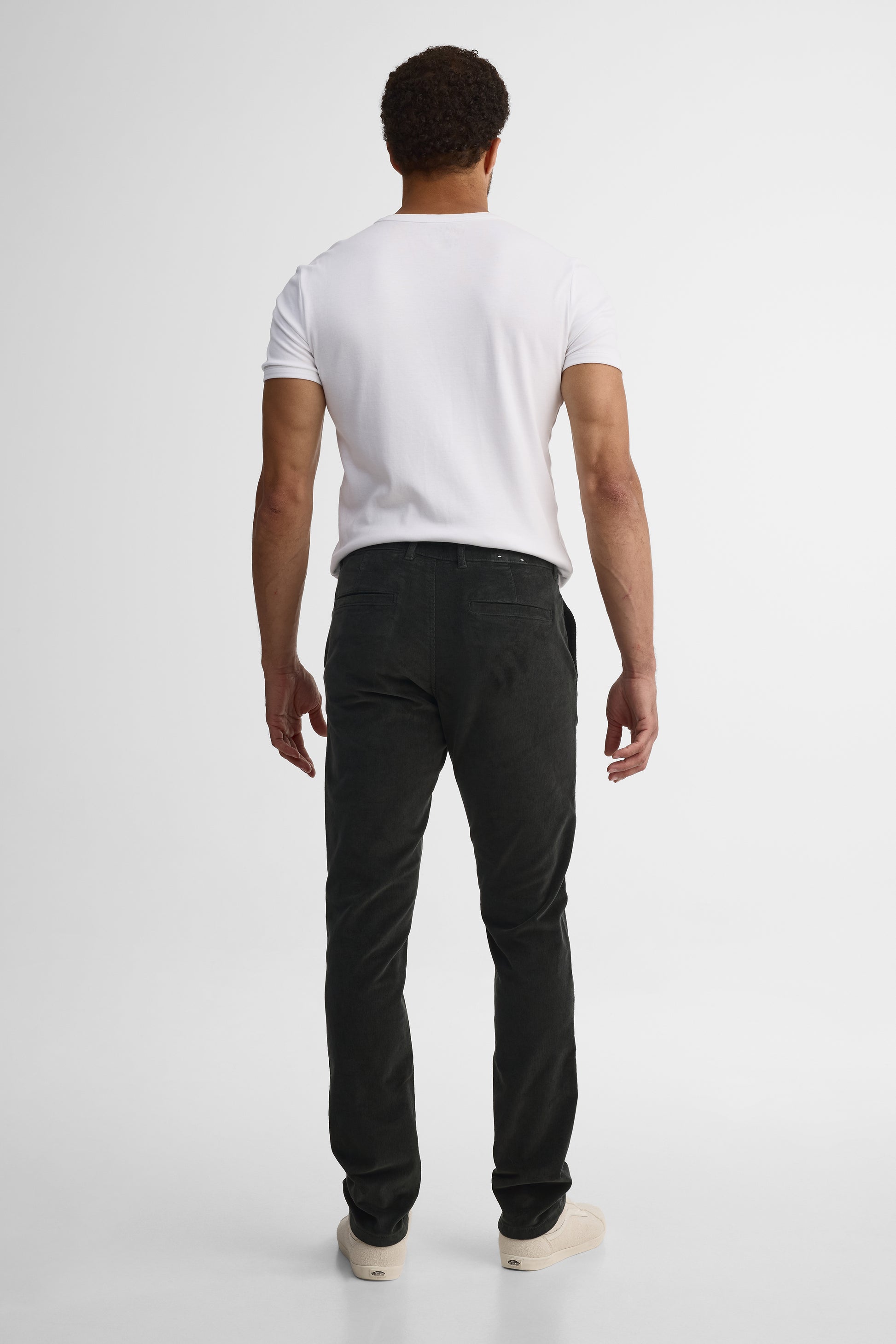 Pantalon chino slim fit avec poches - Homme && CHARBON