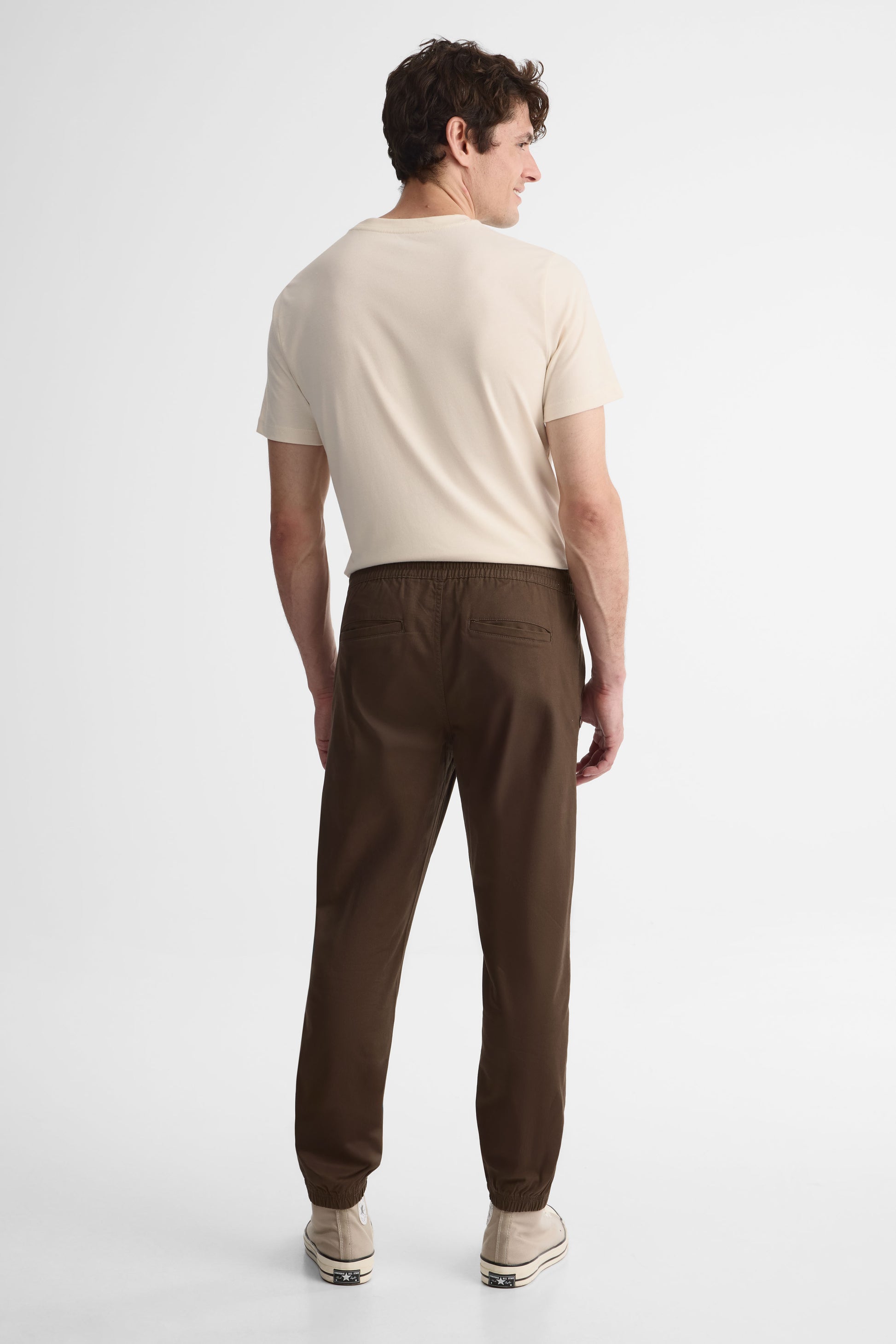 Pantalon jogger style décontracté – Homme && BRUN FONCE