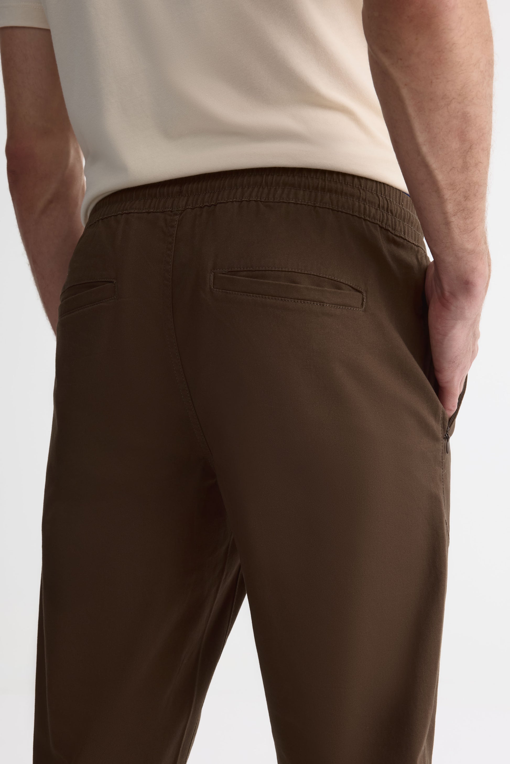 Pantalon jogger style décontracté – Homme && BRUN FONCE