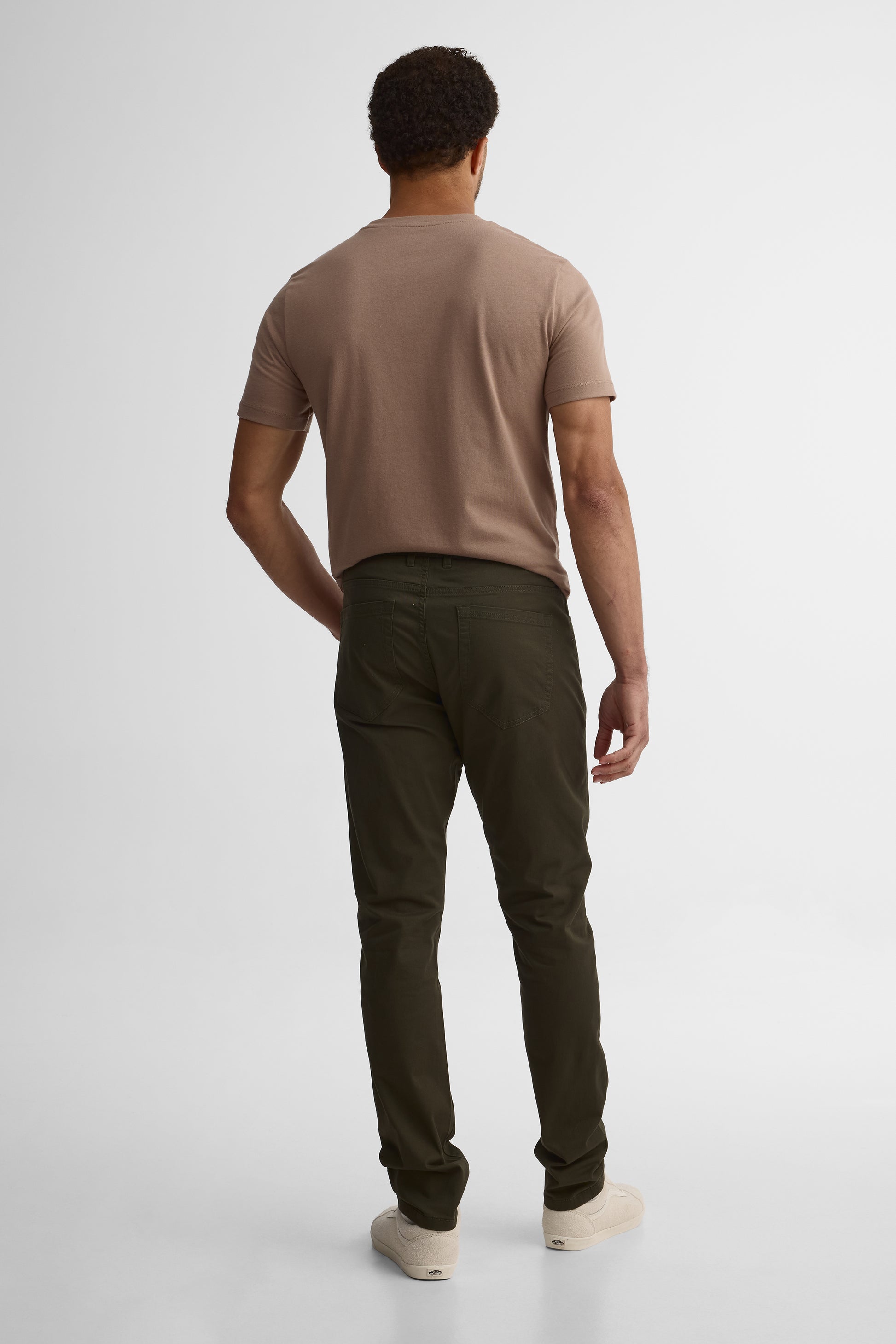 Pantalon stretch twill slim fit – Homme && VERT FONCE
