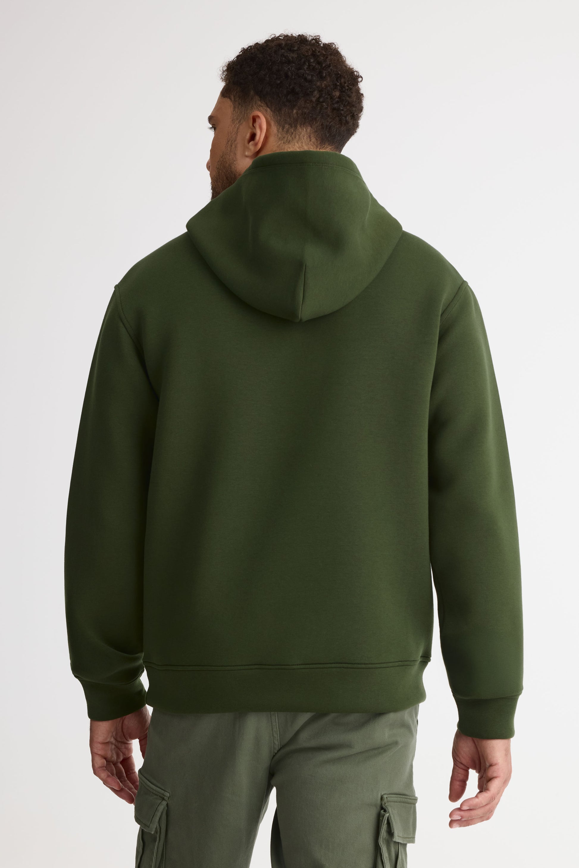 Chandail ouaté à capuchon – Homme && VERT FONCE