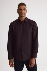 Chemise à manches longues ajustée - Homme && ROUGE