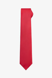Cravate unie en modal et soie - Homme && ROUGE