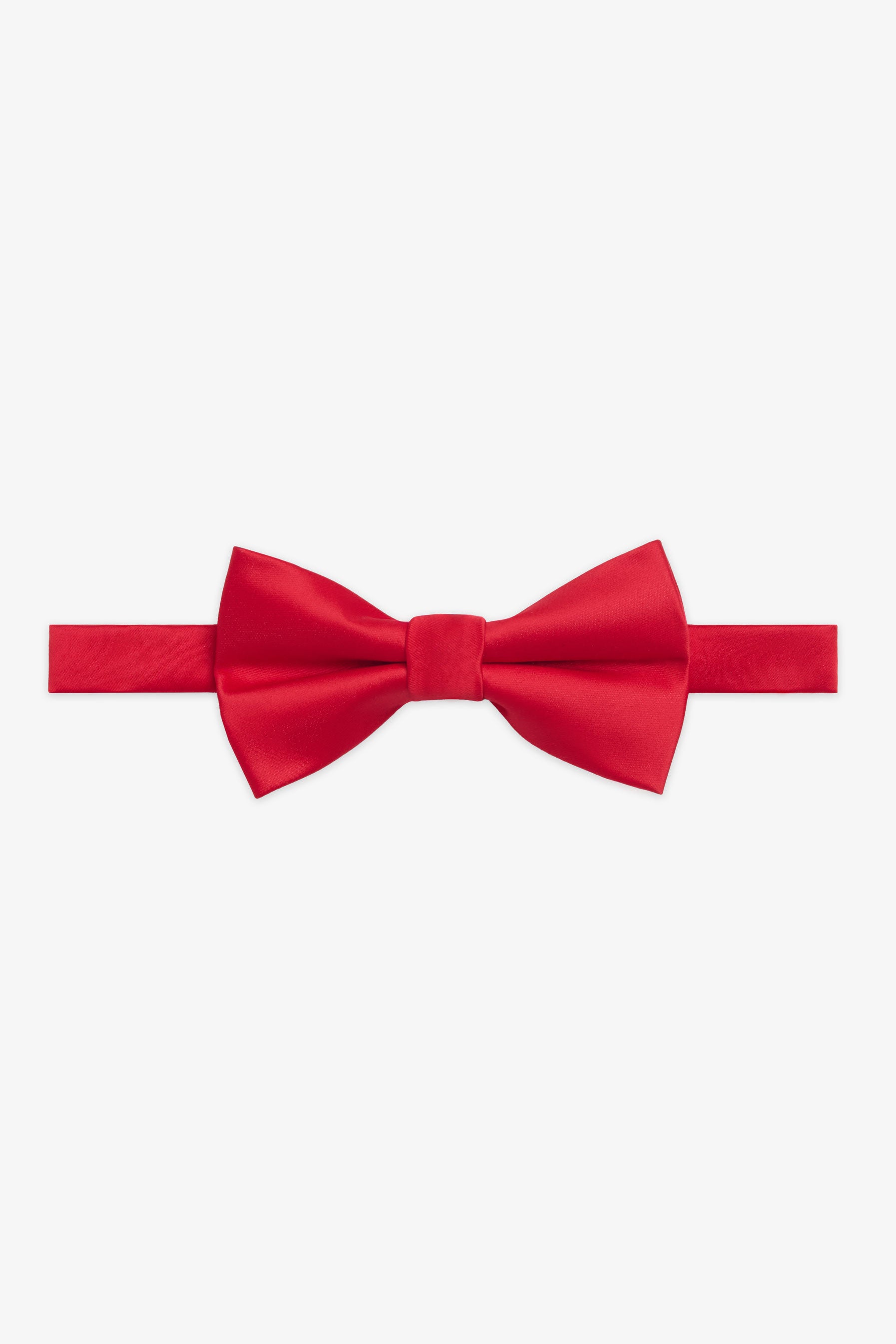Noeud papillon uni en soie – Homme && ROUGE