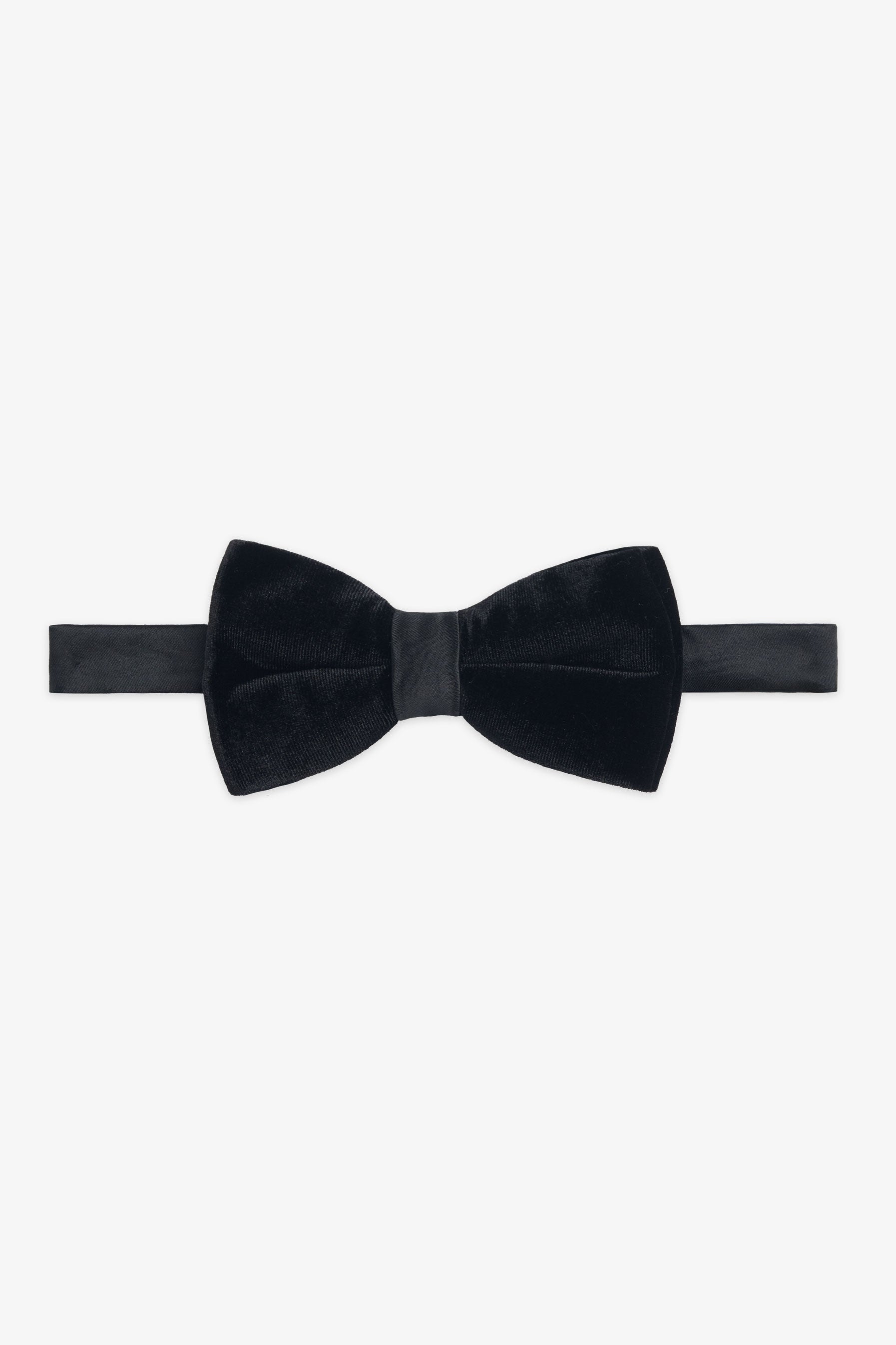Noeud papillon uni en velours - Homme && NOIR
