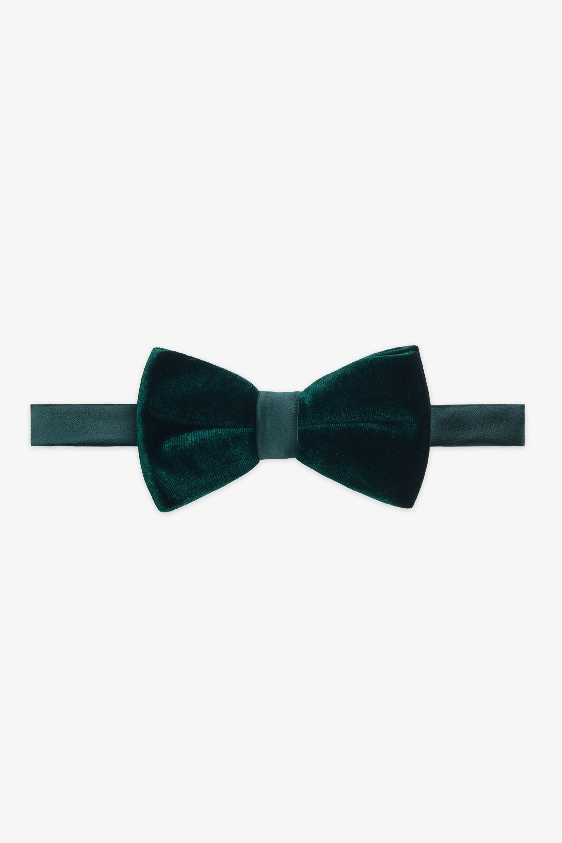 Noeud papillon uni en velours - Homme && VERT