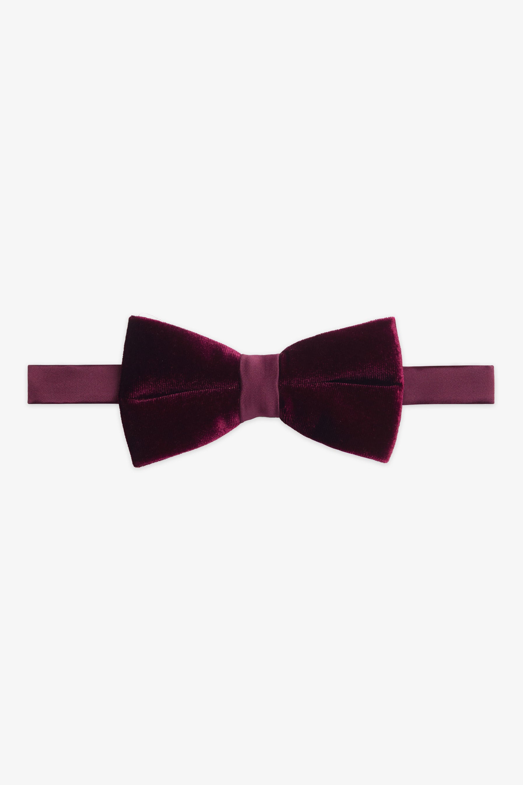 Noeud papillon uni en velours - Homme && BOURGOGNE