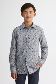 Chemise manches longues imprimée – Ado garçon && GRIS