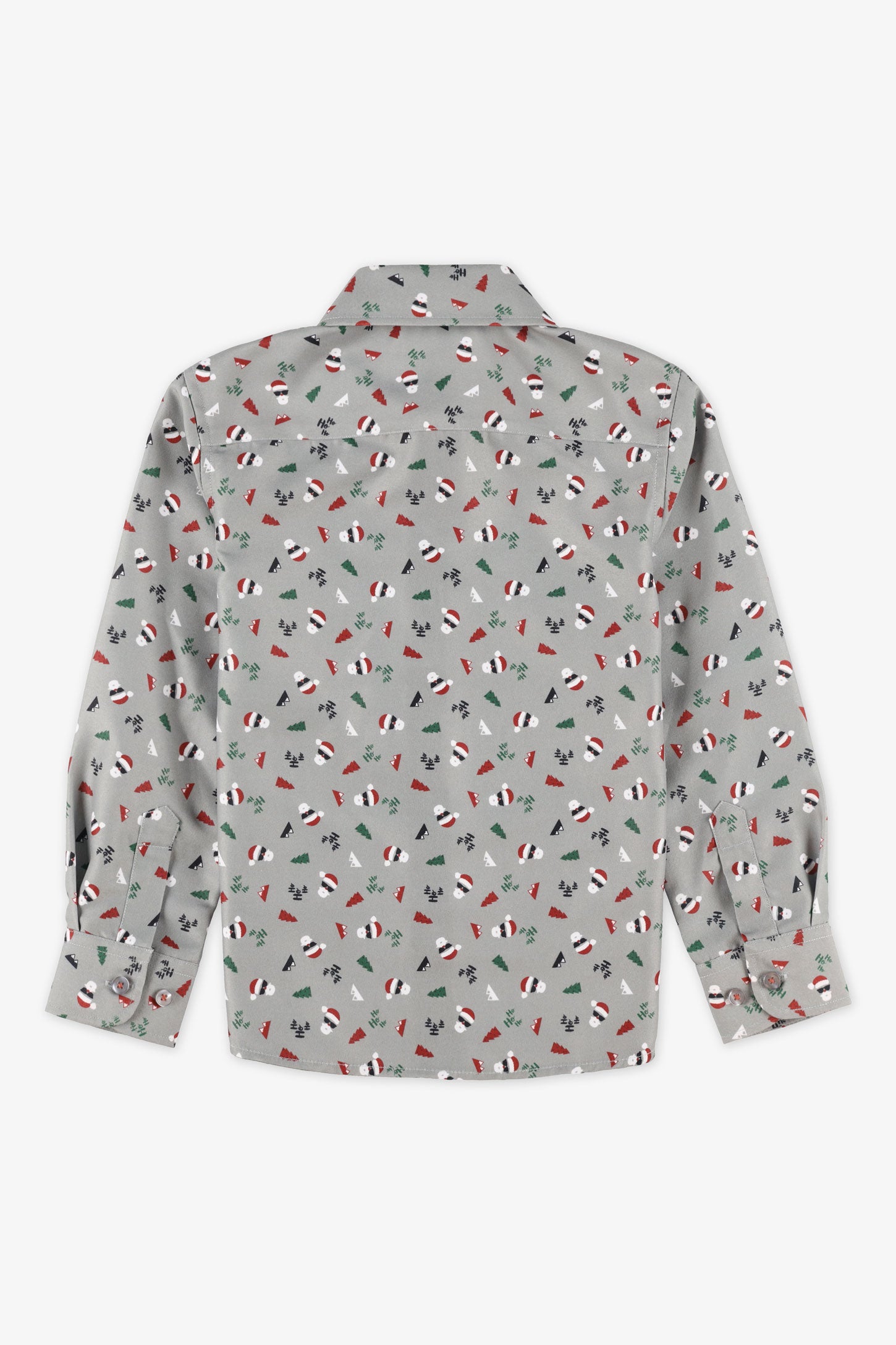 Chemise imprimée manches longues en coton - Enfant garçon && GRIS MULTI
