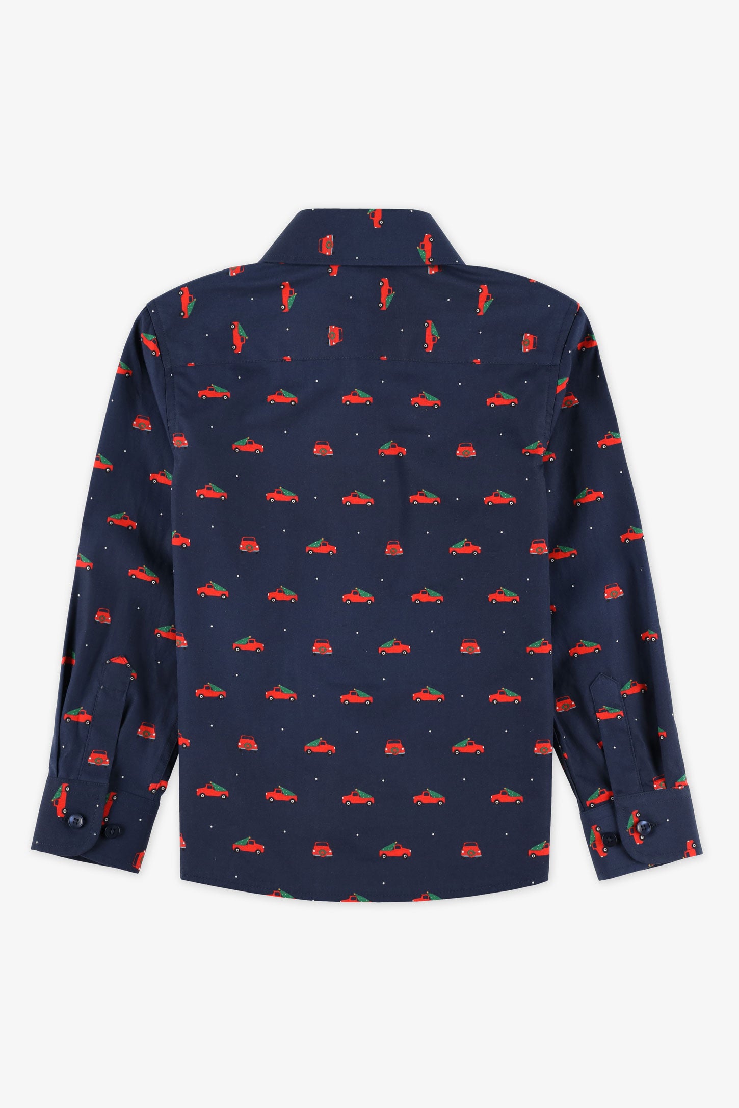 Printed long-sleeve cotton shirt - Boys && MARIN/MULTI
