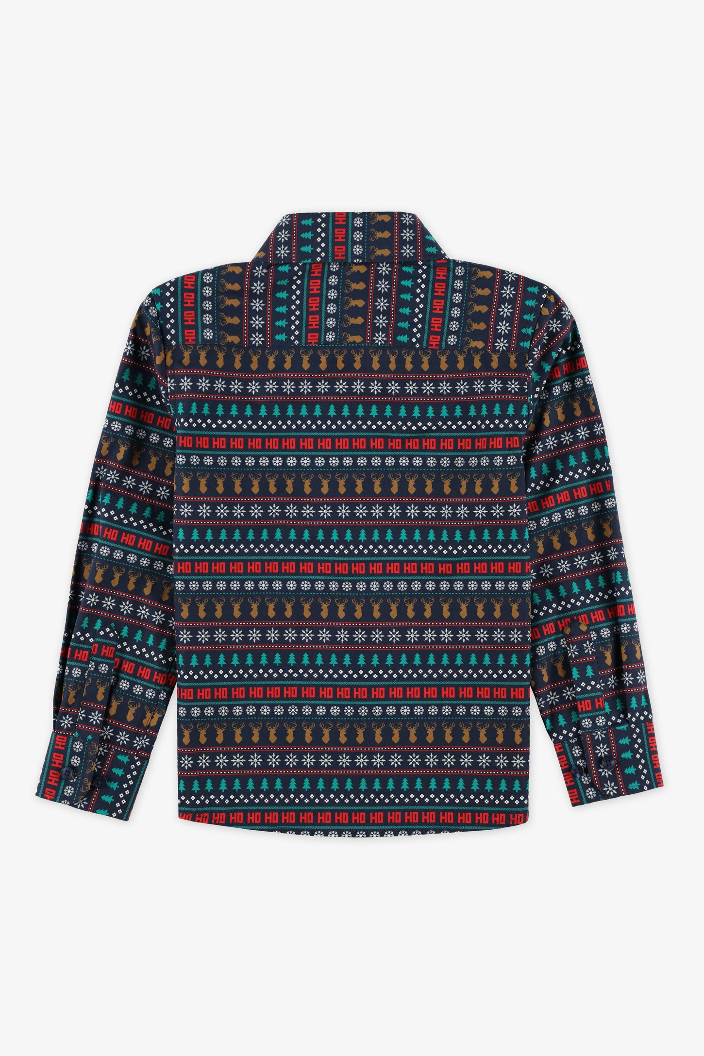 Printed long-sleeve cotton shirt - Boys && MULTI