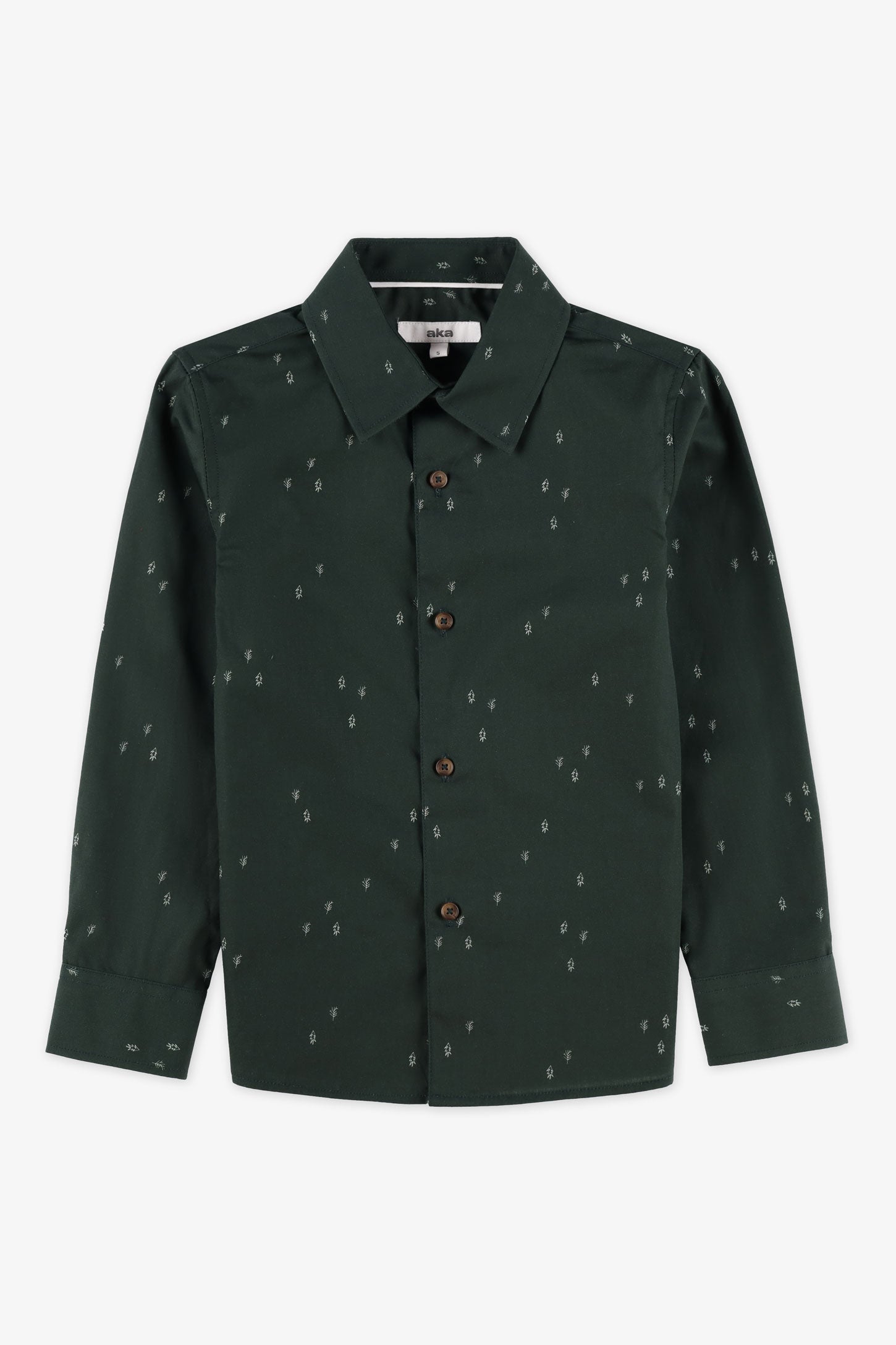 Chemise manches longues imprimée – Enfant garçon && VERT/MULTI