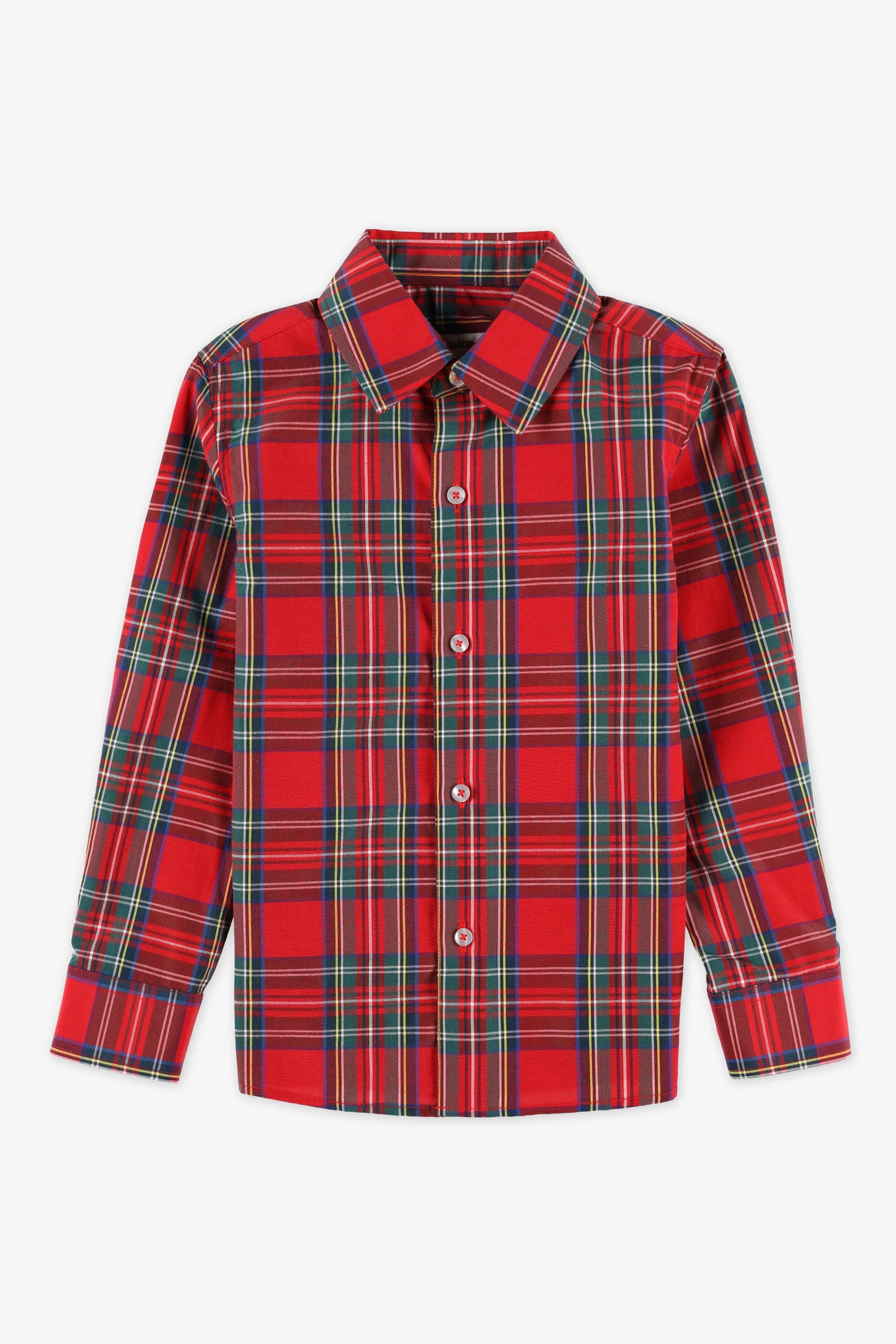 Chemise manches longues imprimée – Enfant garçon && ROUGE/MULTI