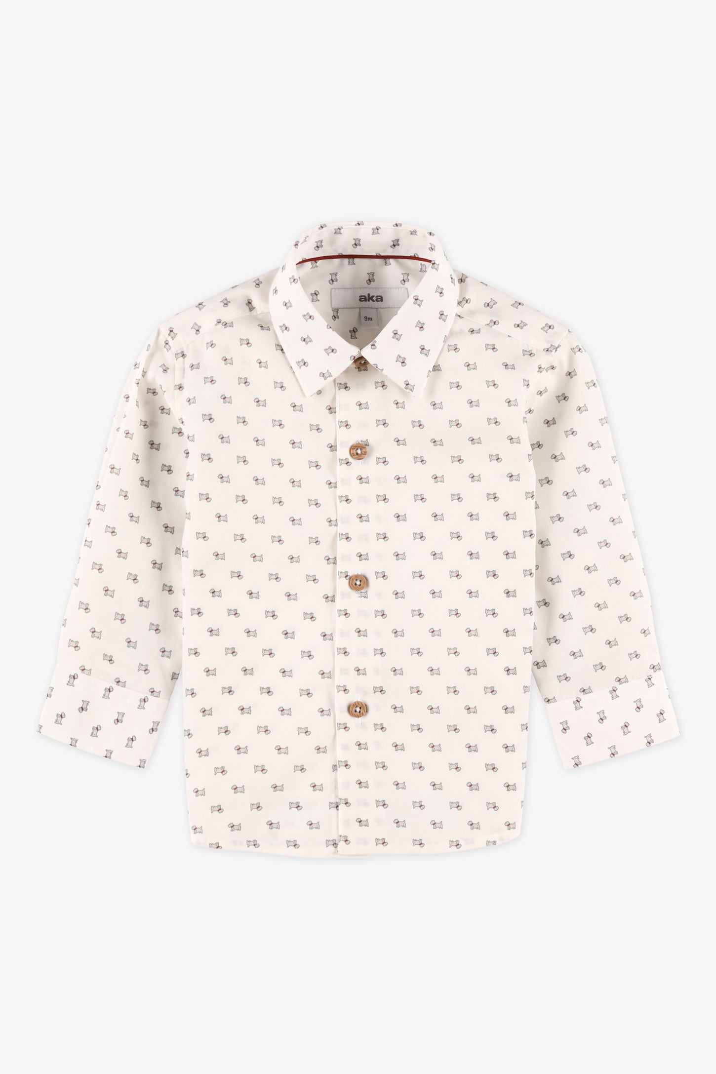 Chemise habillée manches longues imprimée - Bébé garçon && BLANC MULTI
