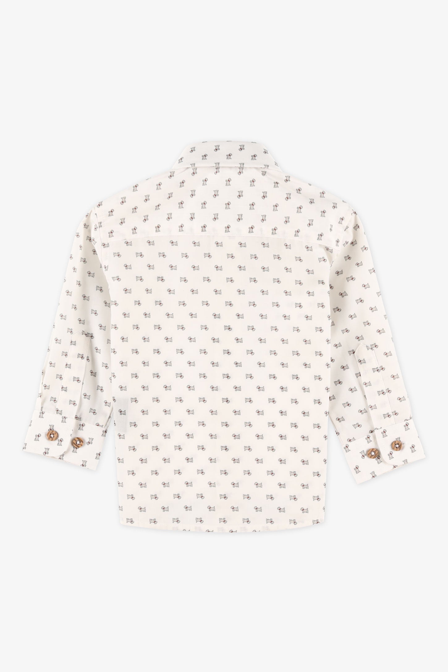Chemise habillée manches longues imprimée - Bébé garçon && BLANC MULTI