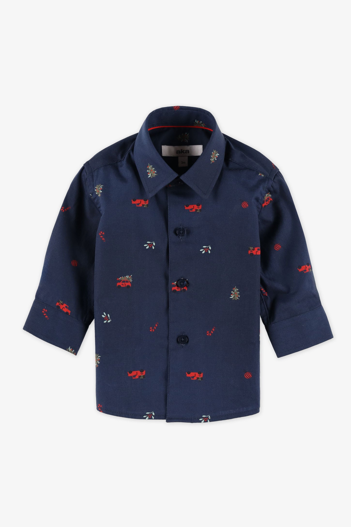 Chemise habillée manches longues imprimée - Bébé garçon && MARIN/MULTI