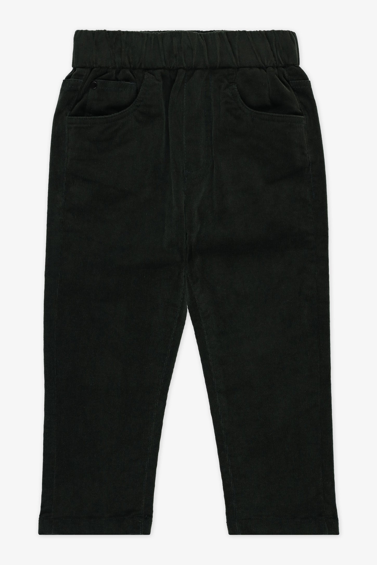 Pantalon 5 poches en velours côtelé - Bébé garçon && VERT