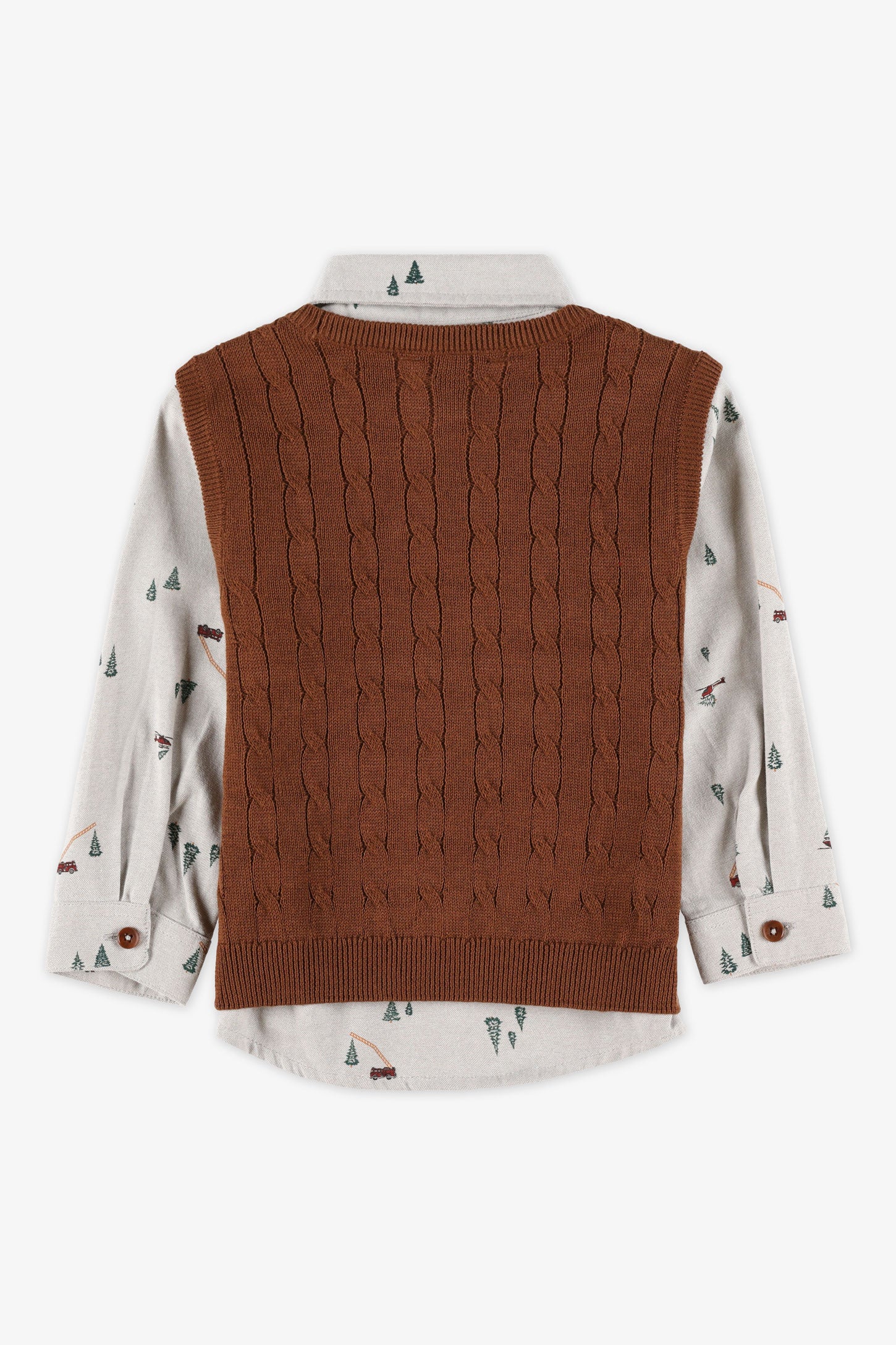 Ensemble 2 pièces, chemise et débardeur - Bébé garçon && GRIS MULTI
