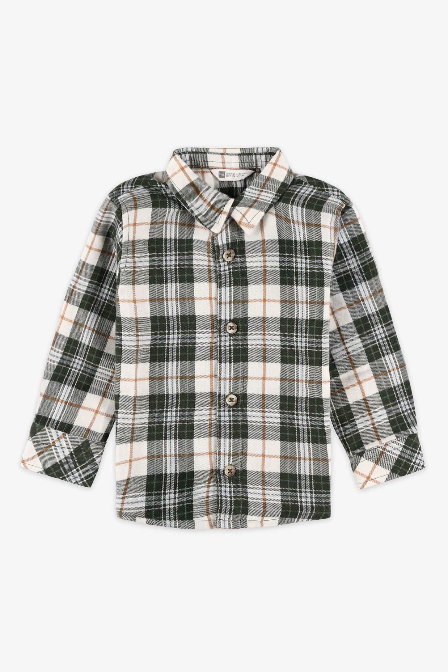 Chemise en flanelle à carreaux - Bébé garçon && VERT/MULTI