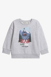 Chandail ouaté col rond boxy fit - Bébé garçon && MIX GRIS CLAIR