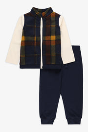 Ensemble 3 pièces, chandail, jogger, veste - Bébé garçon && BLANC CASSÉ
