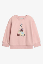 Chandail ouaté graphique manches longues - Bébé fille && ROSE