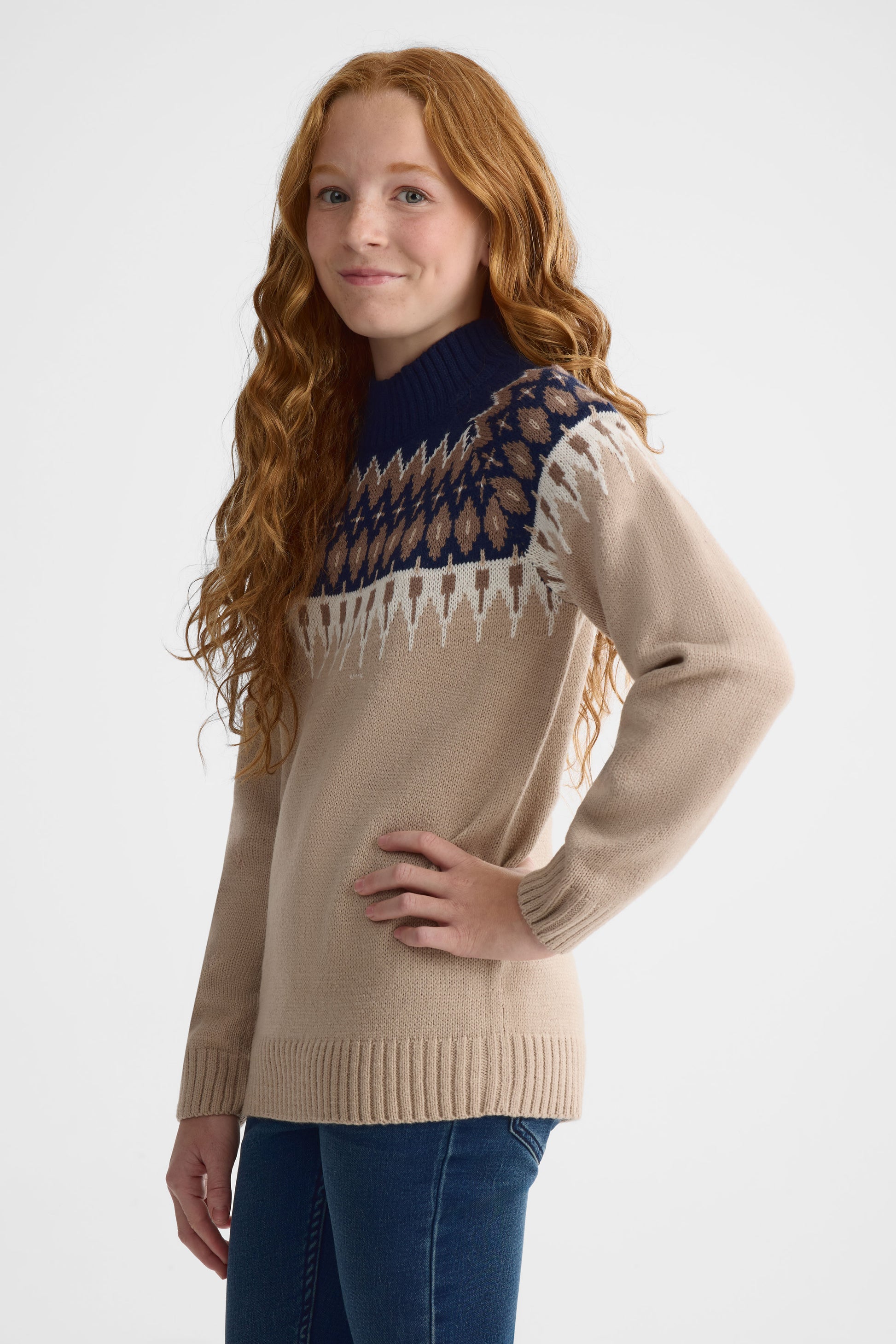 Chandail tricot - Ado fille && BEIGE/MULTI