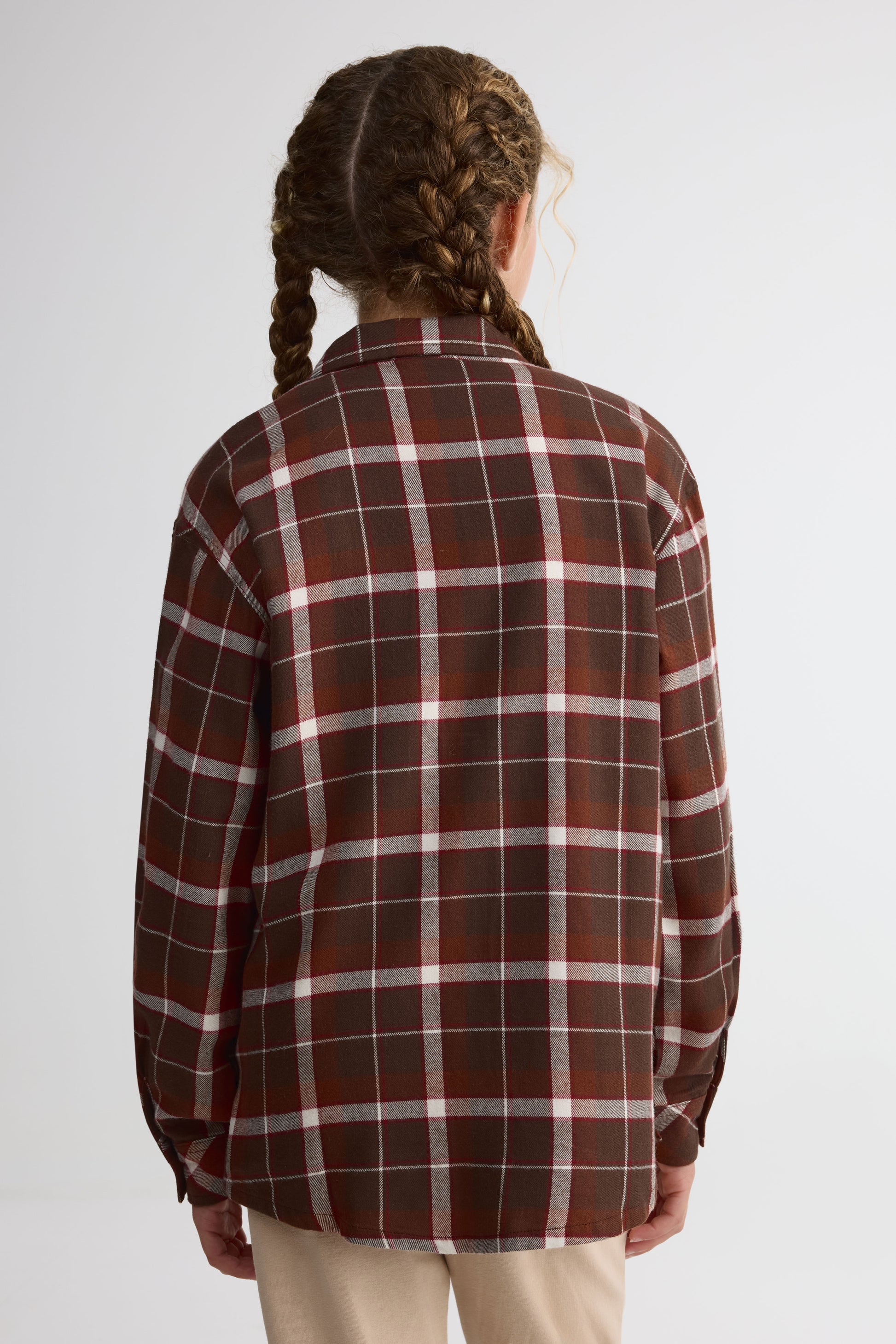 Chemise à carreaux - Ado fille && BRUN/MULTI