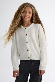 Veste en tricot manches longues - Ado fille && BLANC