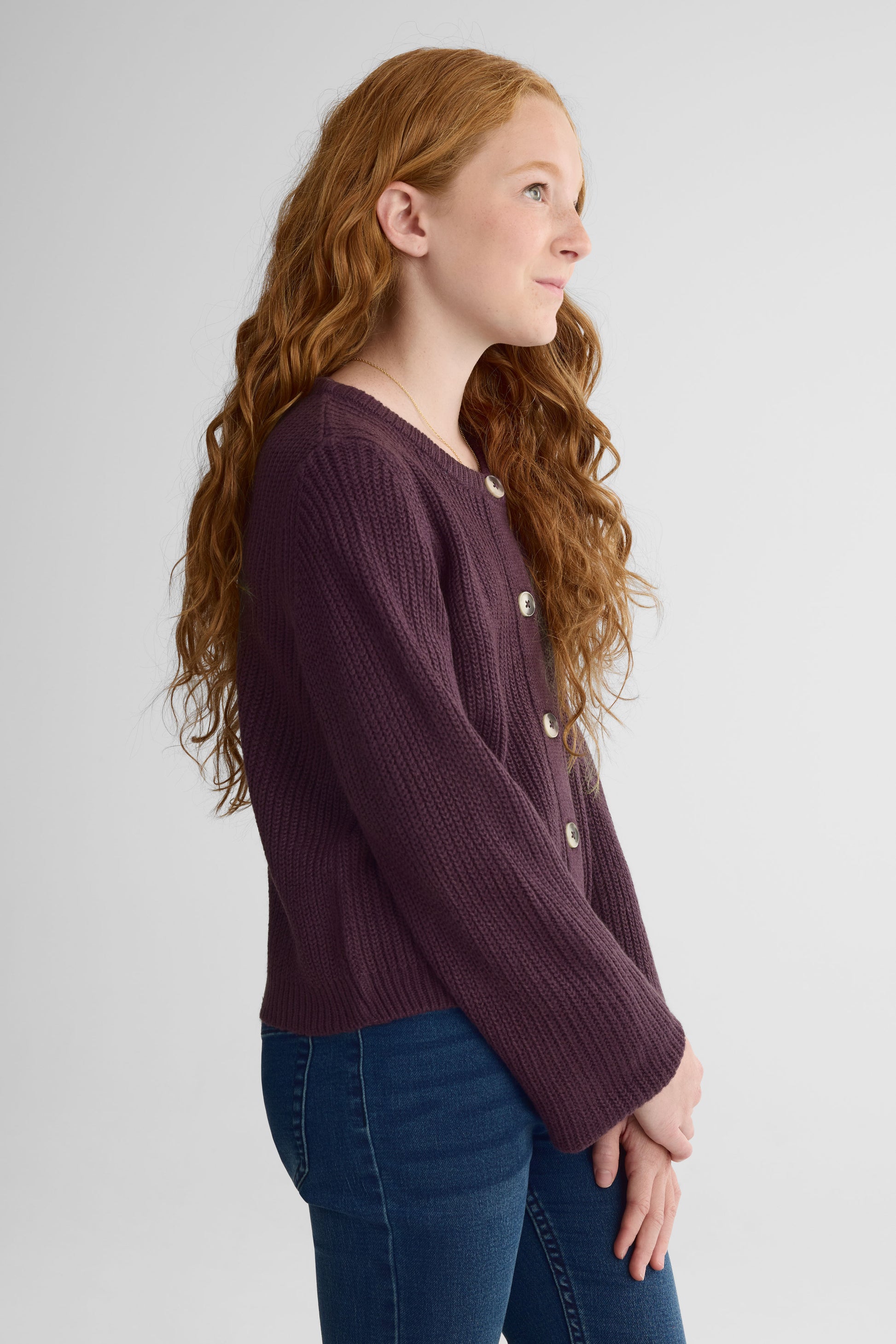 Veste en tricot manches longues - Ado fille && PRUNE