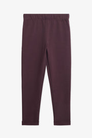 Legging en fleece avec revers roulé - Enfant fille && PRUNE