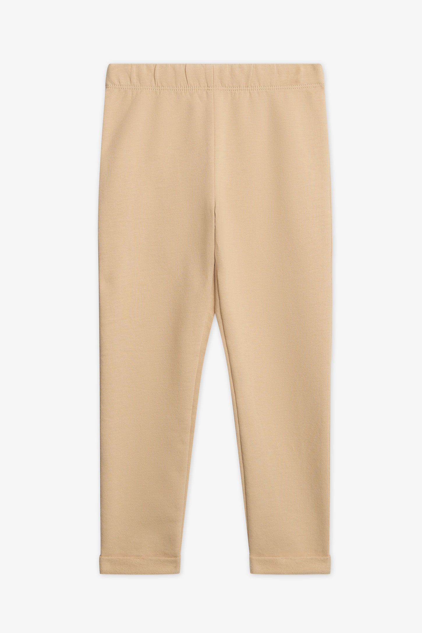 Legging en fleece avec revers roulé - Enfant fille && BEIGE