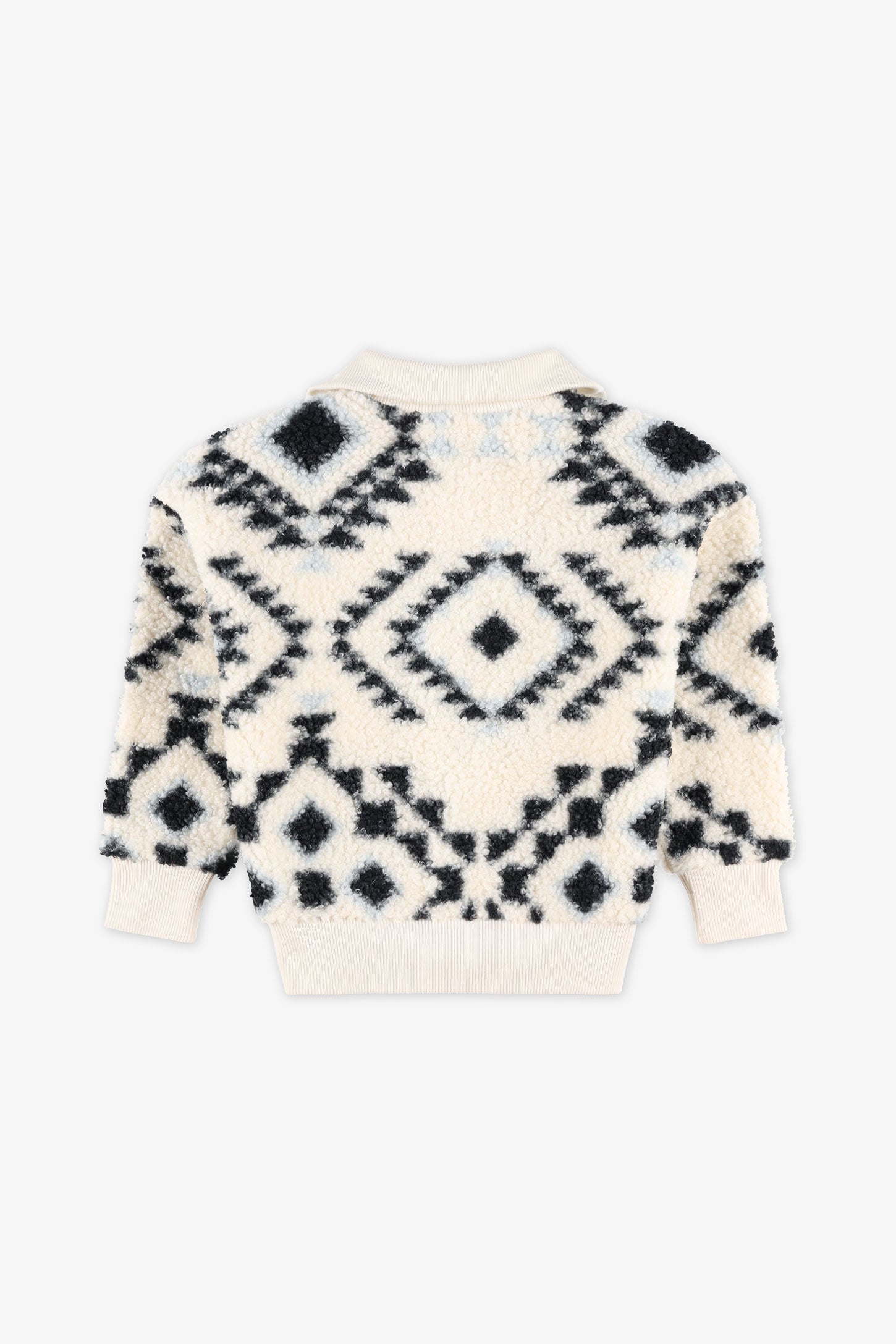 Chandail ouaté à col zip – Enfant fille && BLANC CASSÉ/MULTI