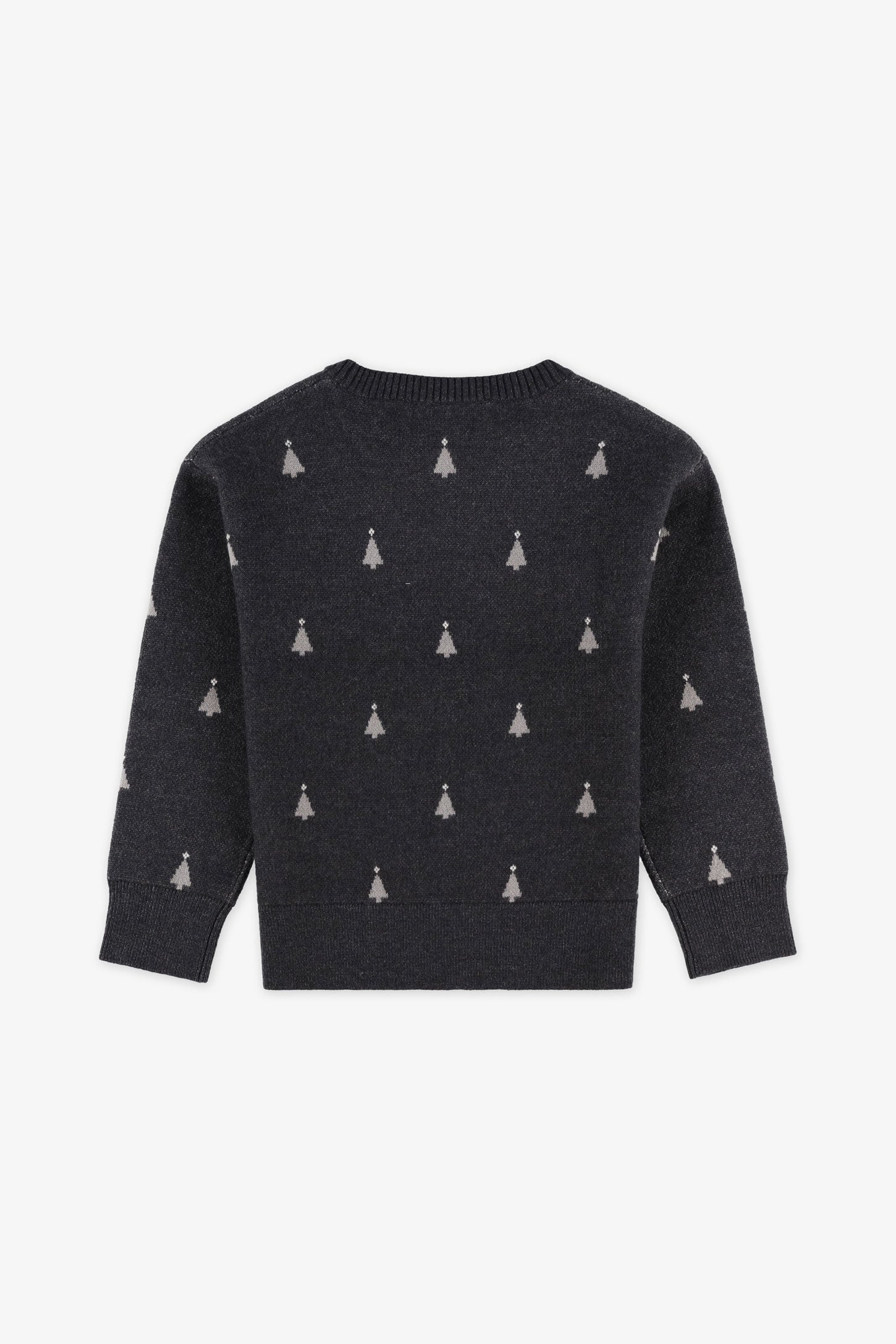 Chandail tricot manches longues - Enfant fille && CHARBON/MULTI