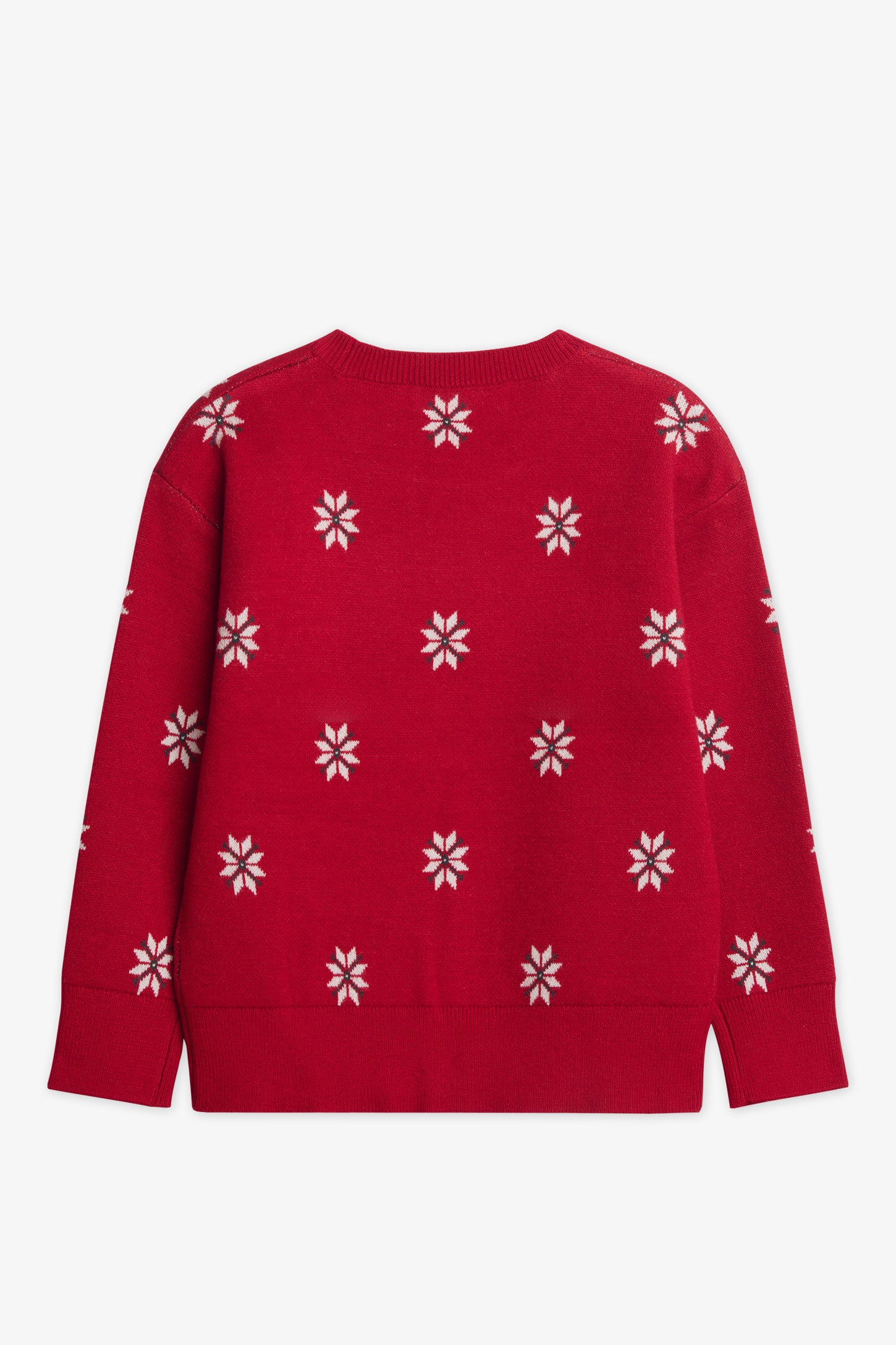 Chandail tricot manches longues - Enfant fille && ROUGE/MULTI