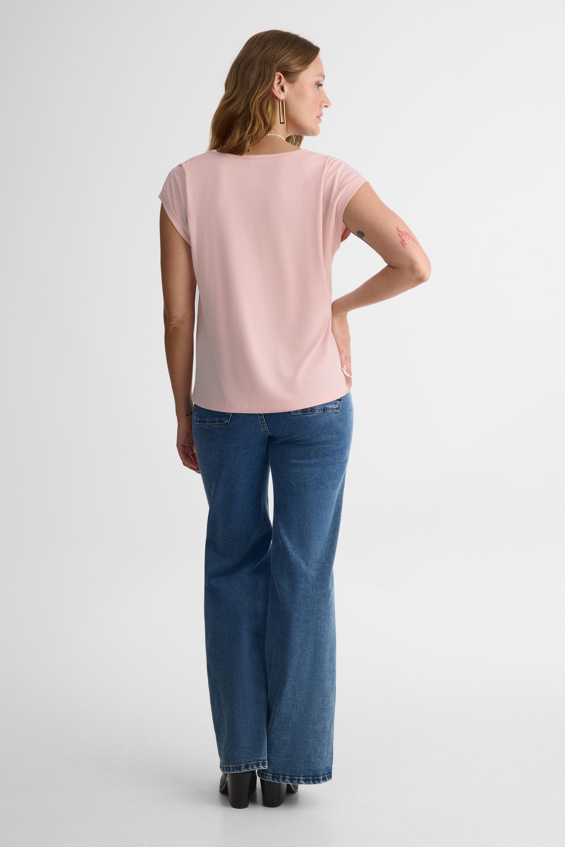 Chandail M/courtes Dolman col rond – Femme && ROSE