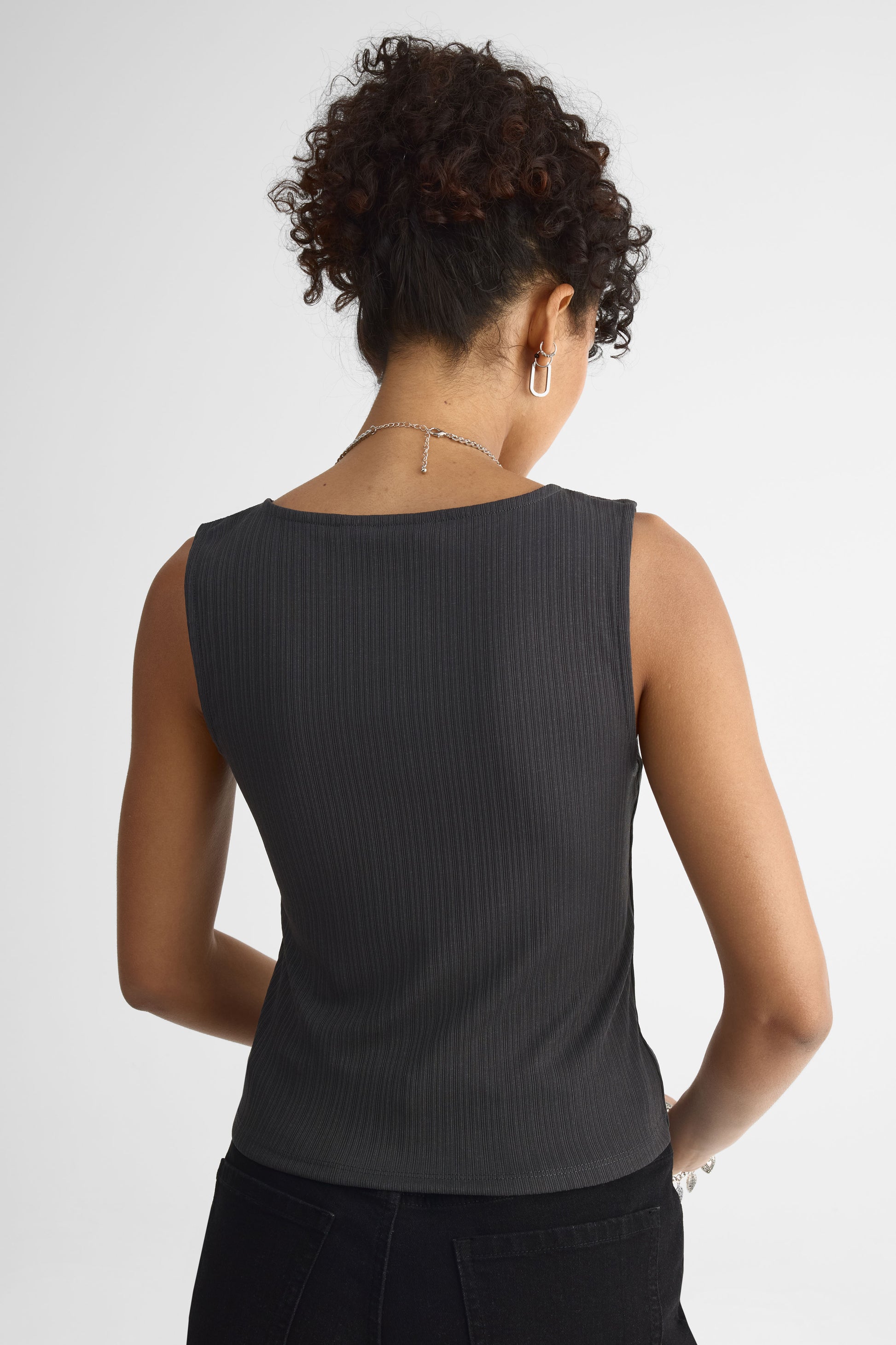 Camisole cloutés - Femme && CHARBON