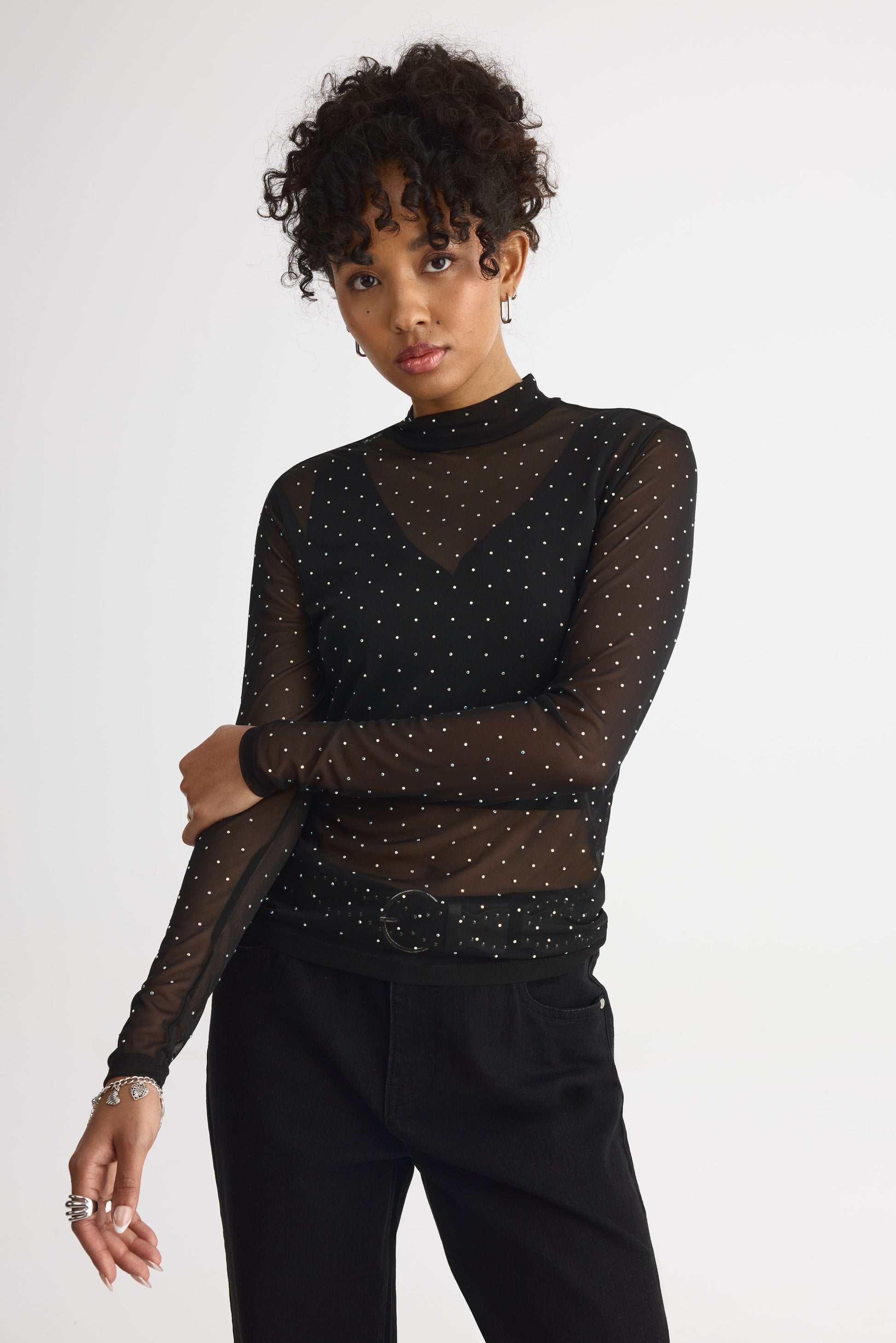 Chandail léger à manches longues – Femme && NOIR