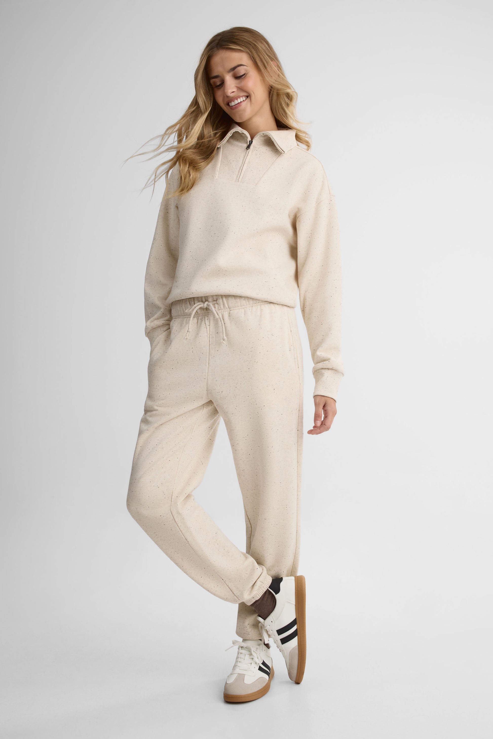 Pantalon jogger ouaté – Femme && OATMEAL