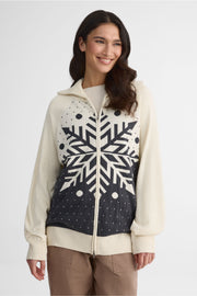 Cardigan long à col montant – Femme && CHARBON/MULTI