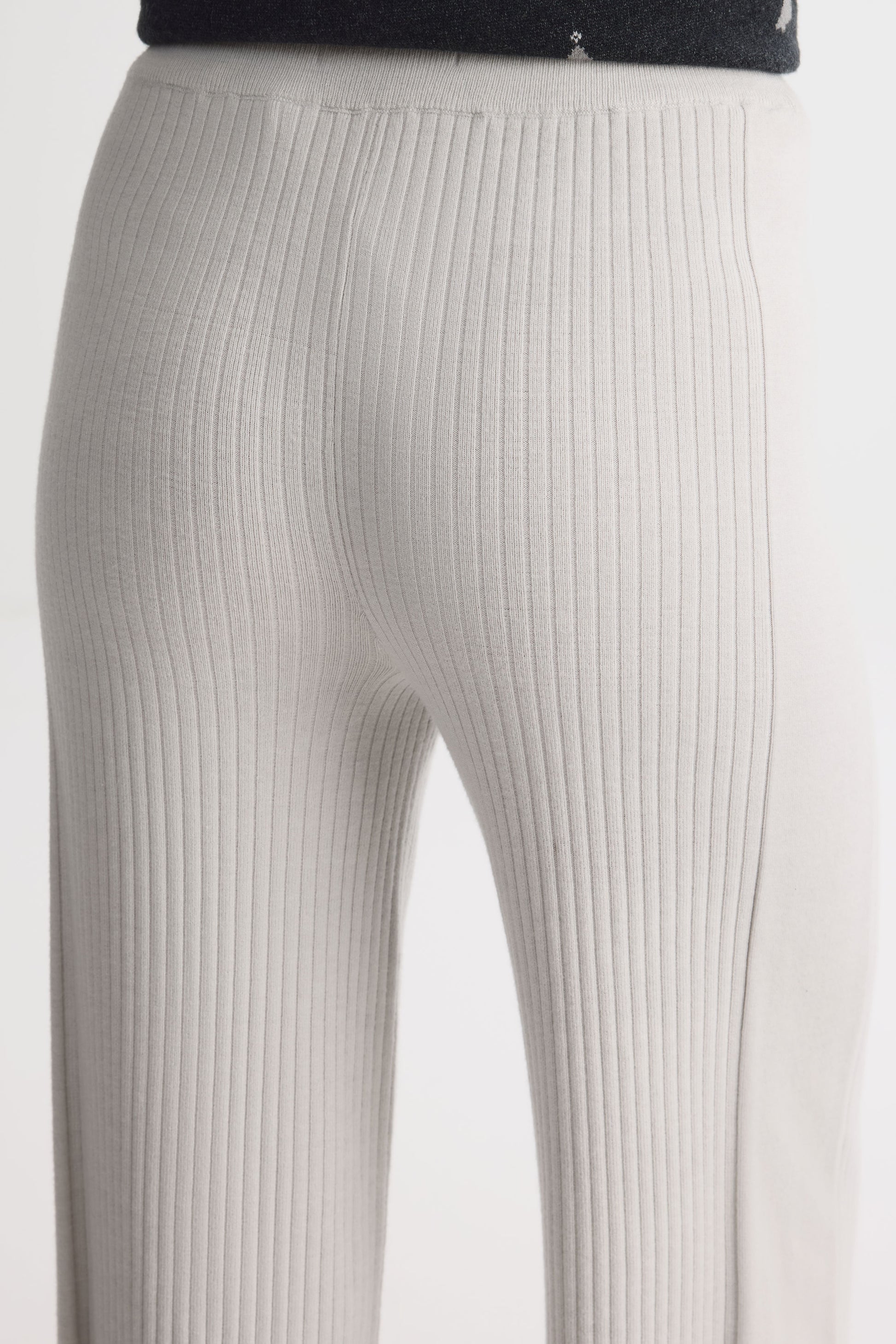 Pantalon mi-hauteur, pull-on, jambe droite - Femme && GRIS MIXTE