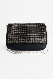 Sac à main de soirée en satin - Femme && NOIR