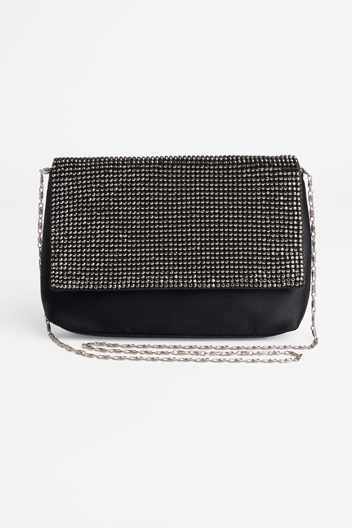 Sac à main de soirée en satin - Femme && NOIR