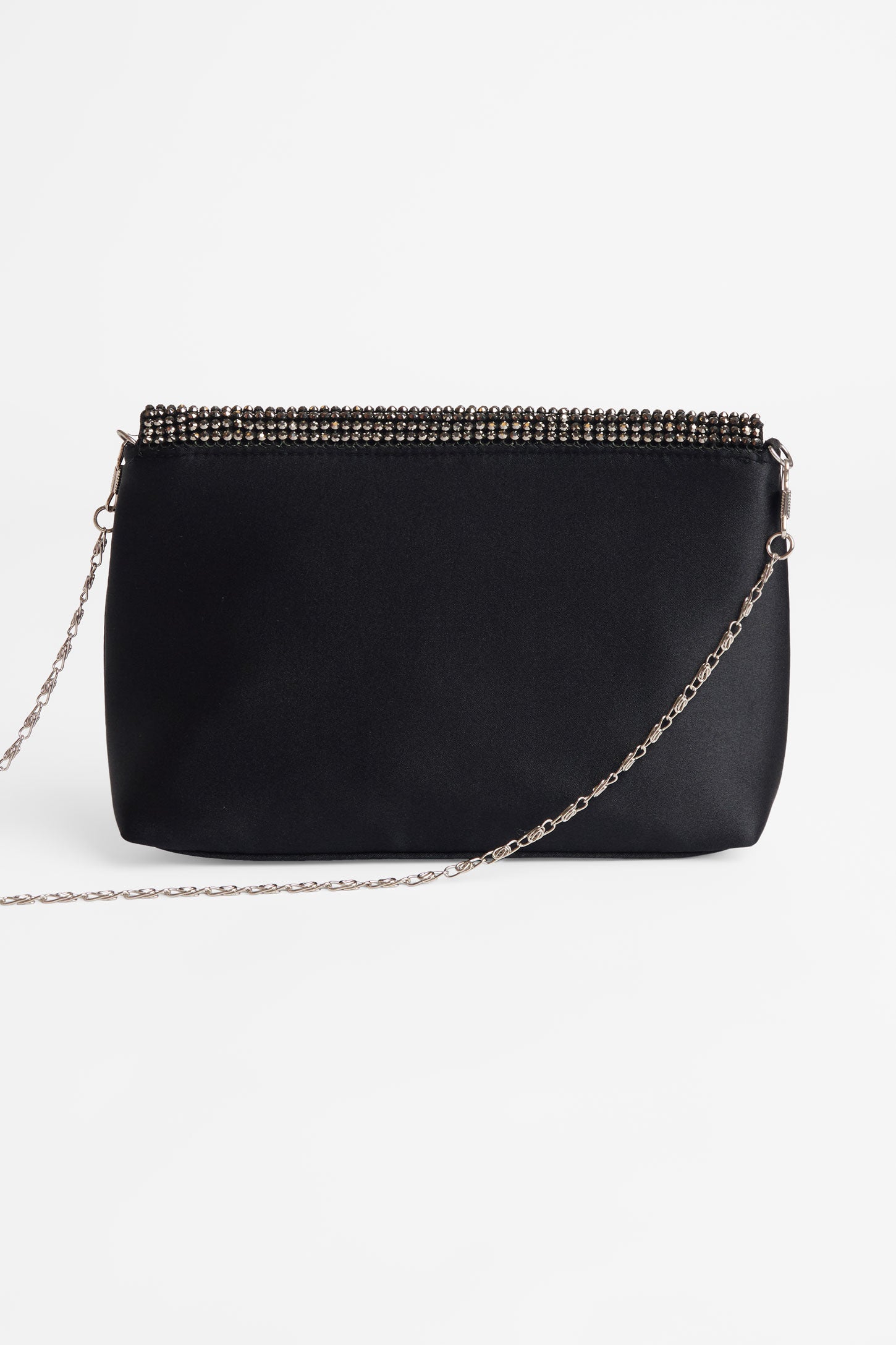Sac à main de soirée en satin - Femme && NOIR