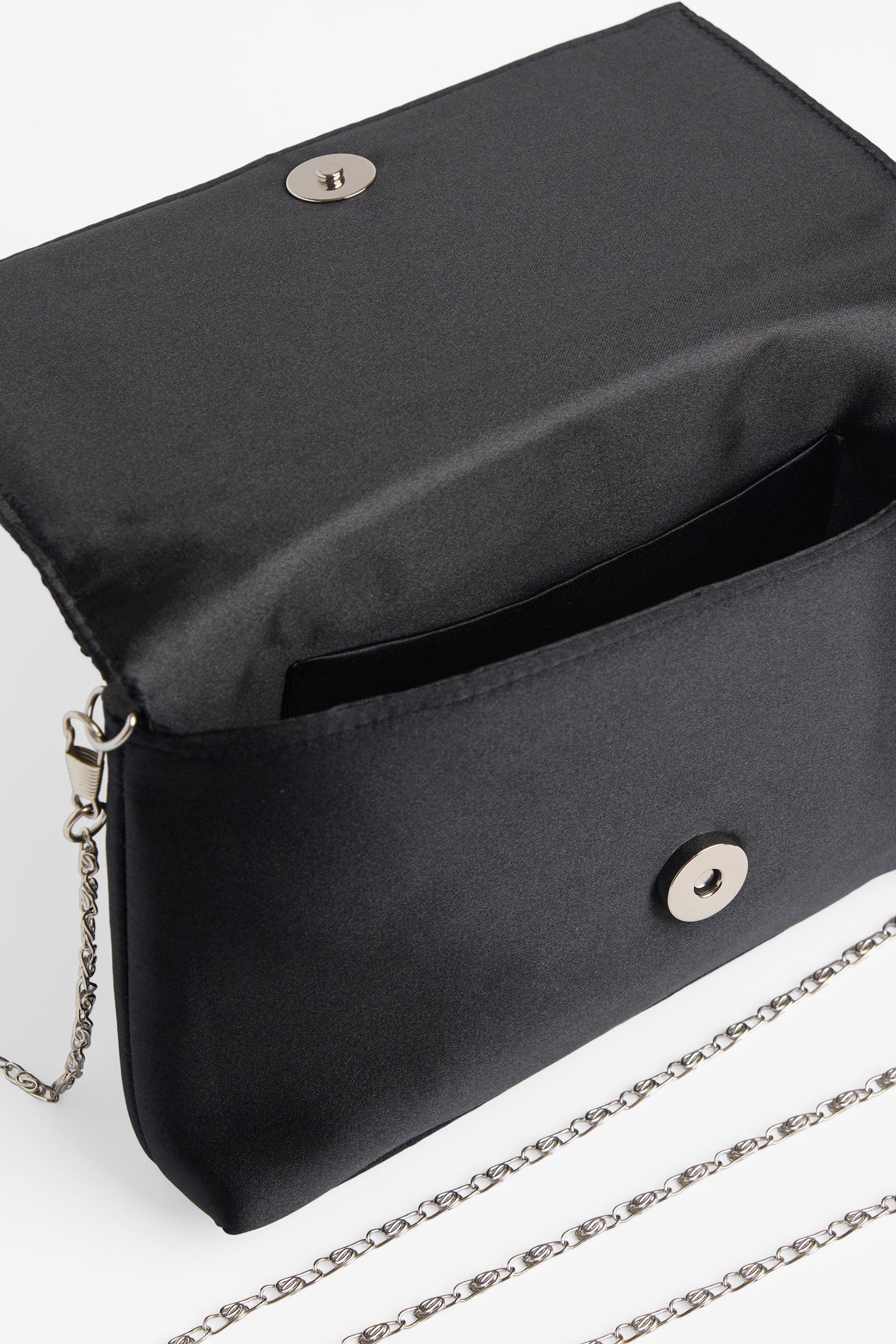 Sac à main de soirée en satin - Femme && NOIR
