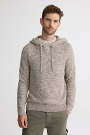 Chandail tricot à capuchon en coton - Homme && OATMEAL