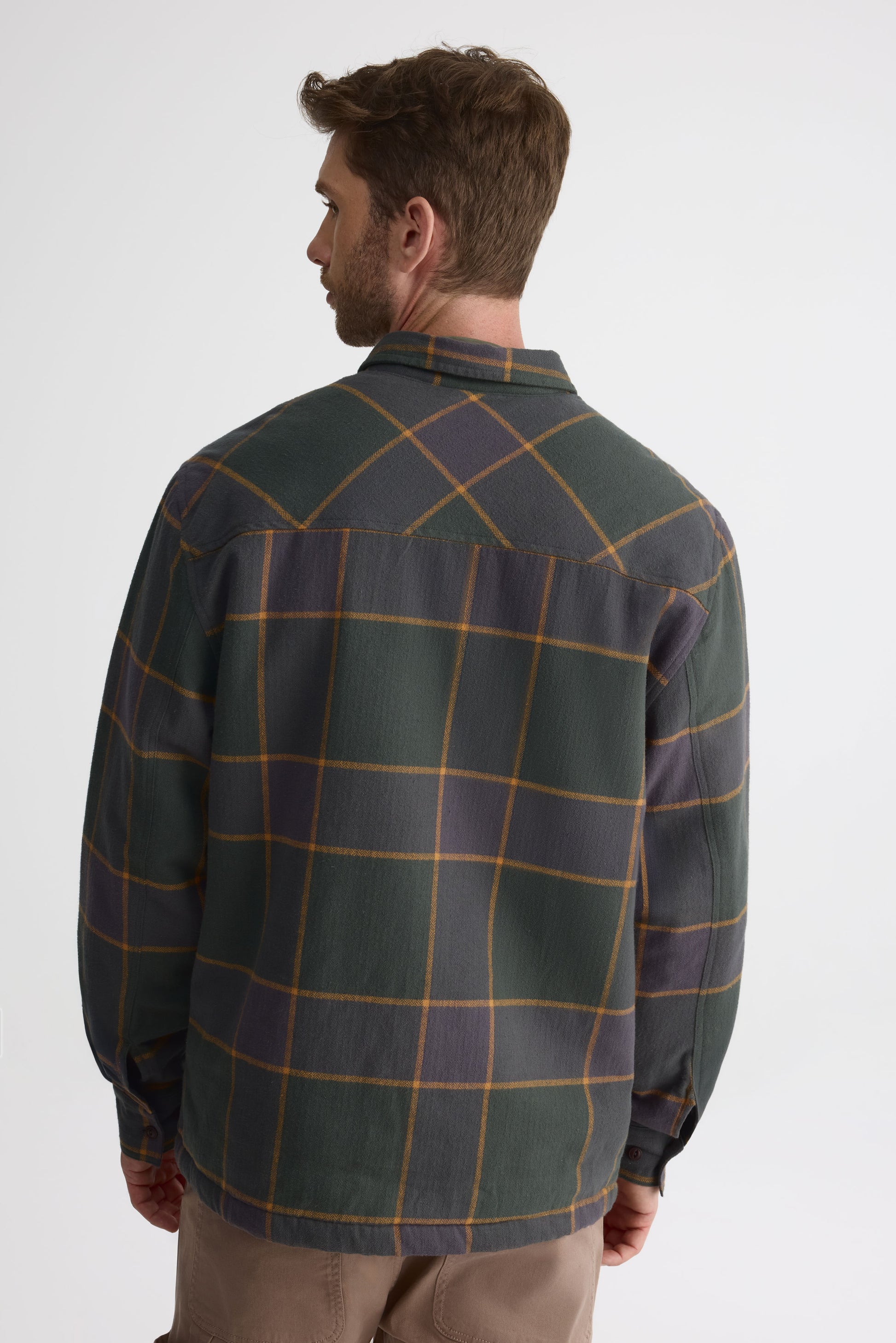 Surchemise à carreaux en flanelle - Homme && GRIS MULTI