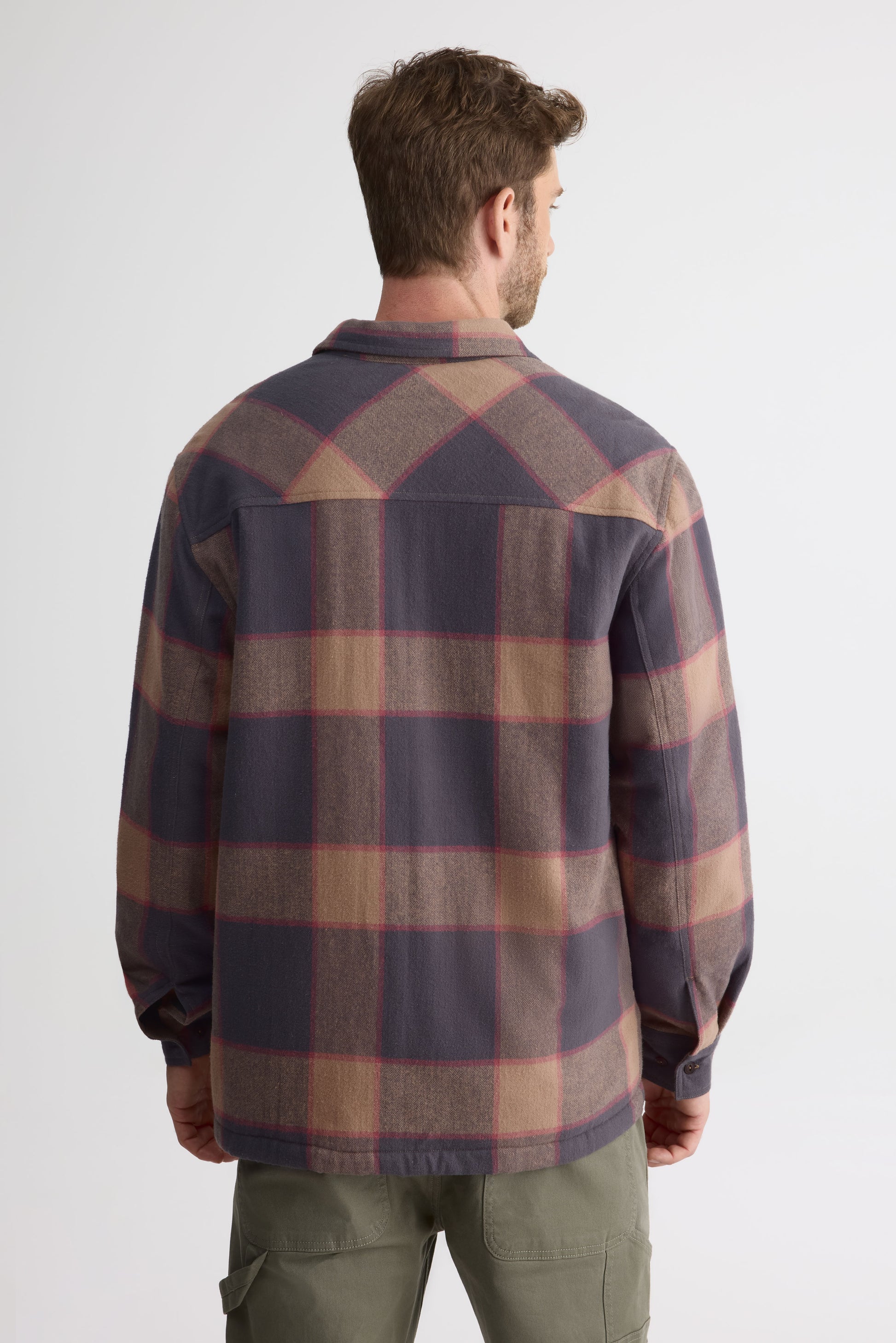 Surchemise à carreaux en flanelle - Homme && BRUN/MULTI