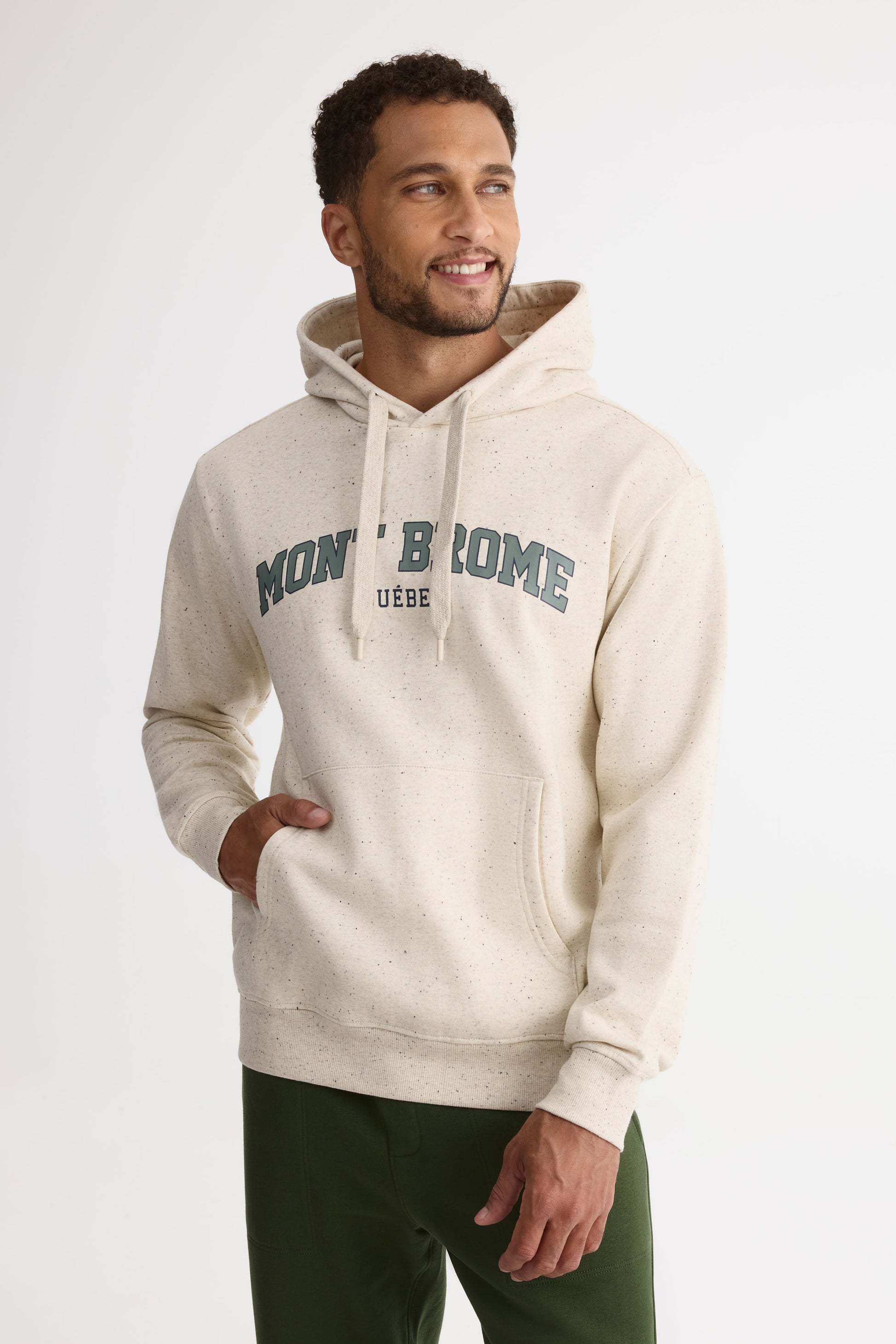 Chandail ouaté à capuchon – Homme && OATMEAL